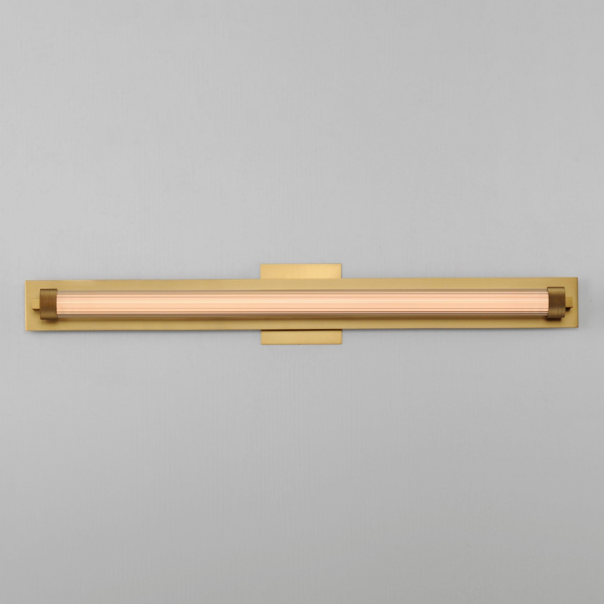 Doric 30" LED Bath Sconce, Natural Aged Brass Finish