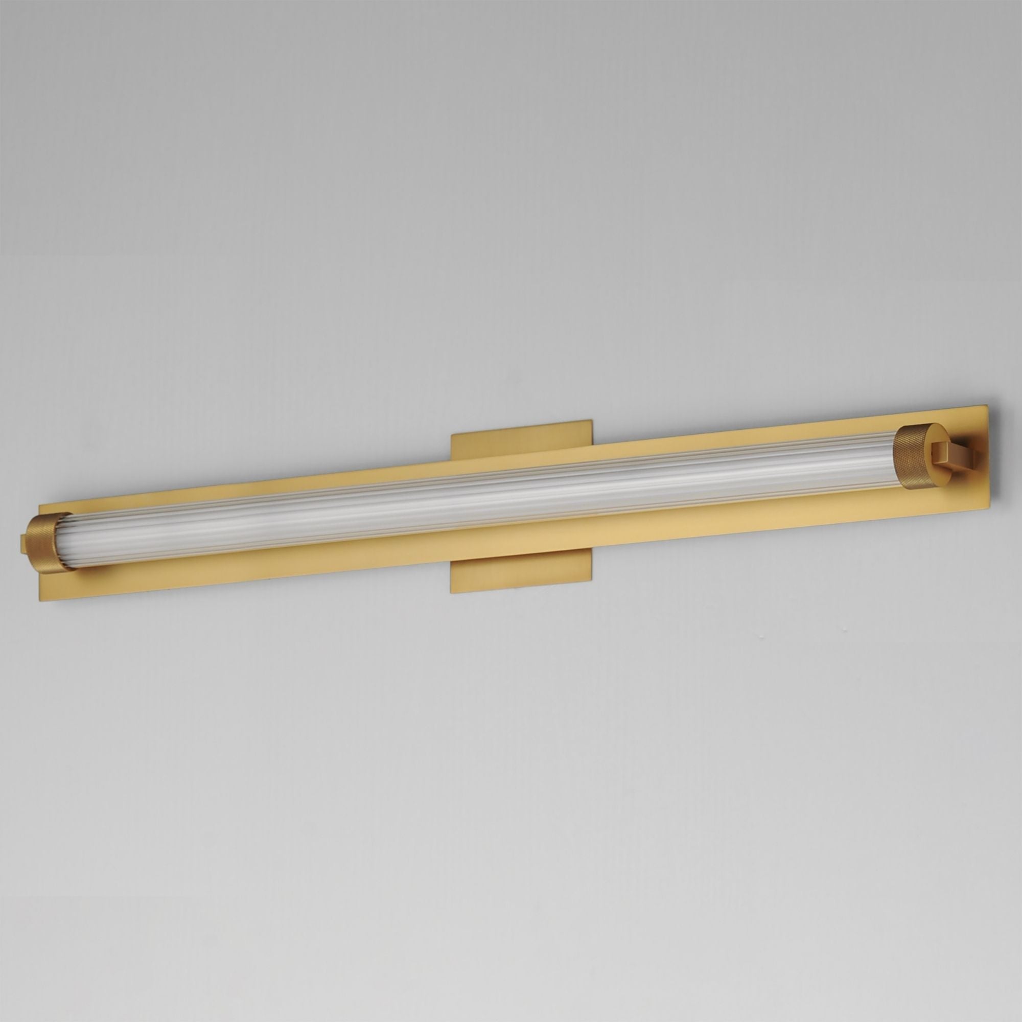 Doric 30" LED Bath Sconce, Natural Aged Brass Finish