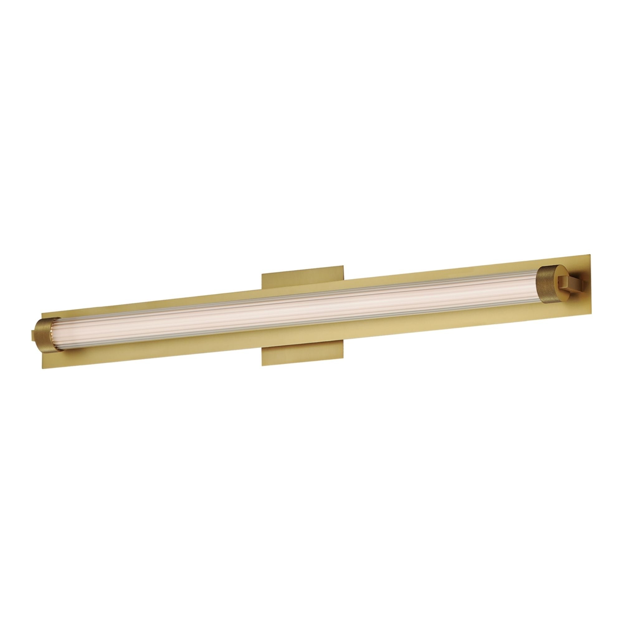 Doric 30" LED Bath Sconce, Natural Aged Brass Finish