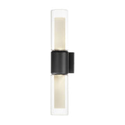 Dram 23" 2-Light Large LED Outdoor Wall Sconce, Black Finish