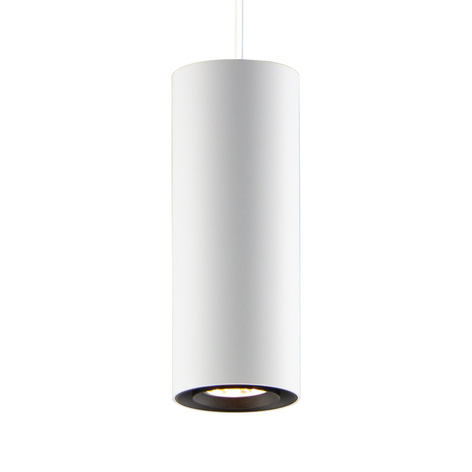 Dwell 12" LED Cylinder Pendant, White Finish