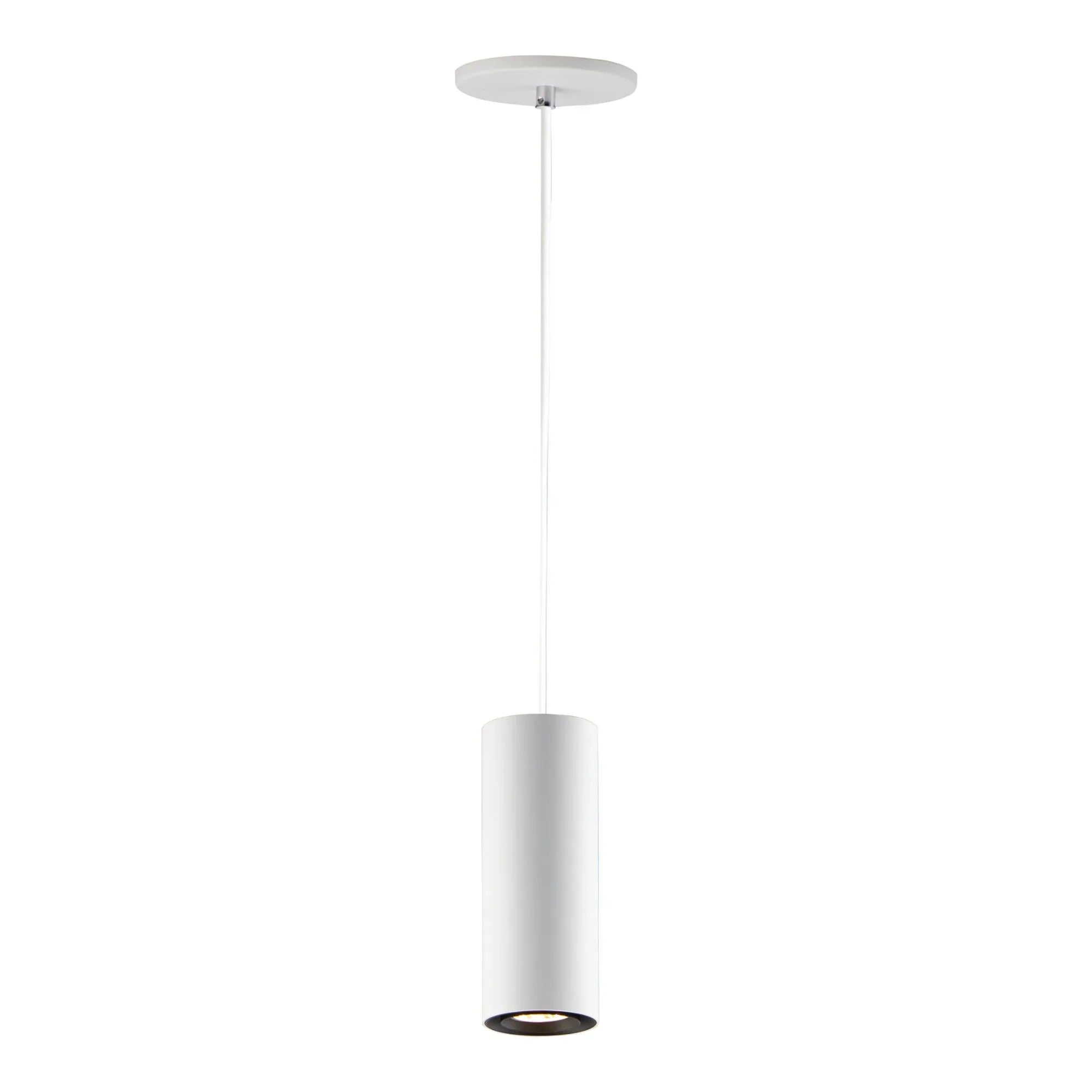 ET2 Lighting - Dwell 12" LED Cylinder Pendant, White Finish | Bees Lighting