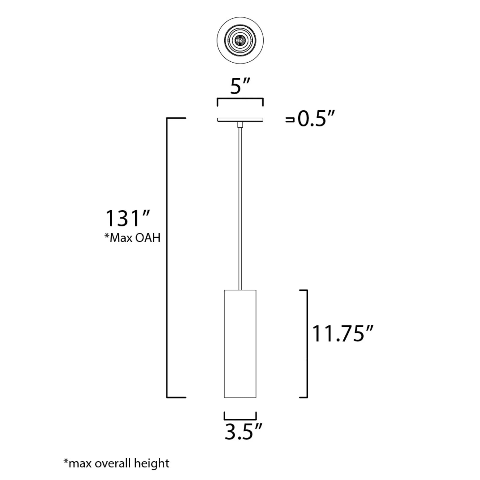ET2 Lighting - Dwell 12" LED Cylinder Pendant, White Finish | Bees Lighting