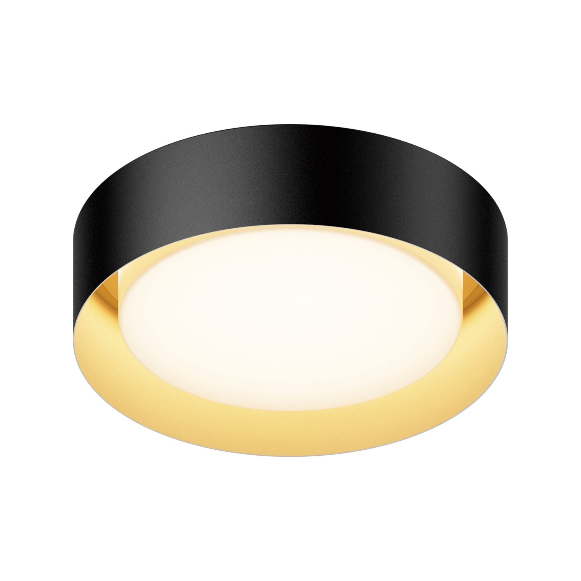 Echo 13" LED Flush Mount, Black & Gold Finish