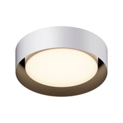 Echo 13" LED Flush Mount, White & Black Finish