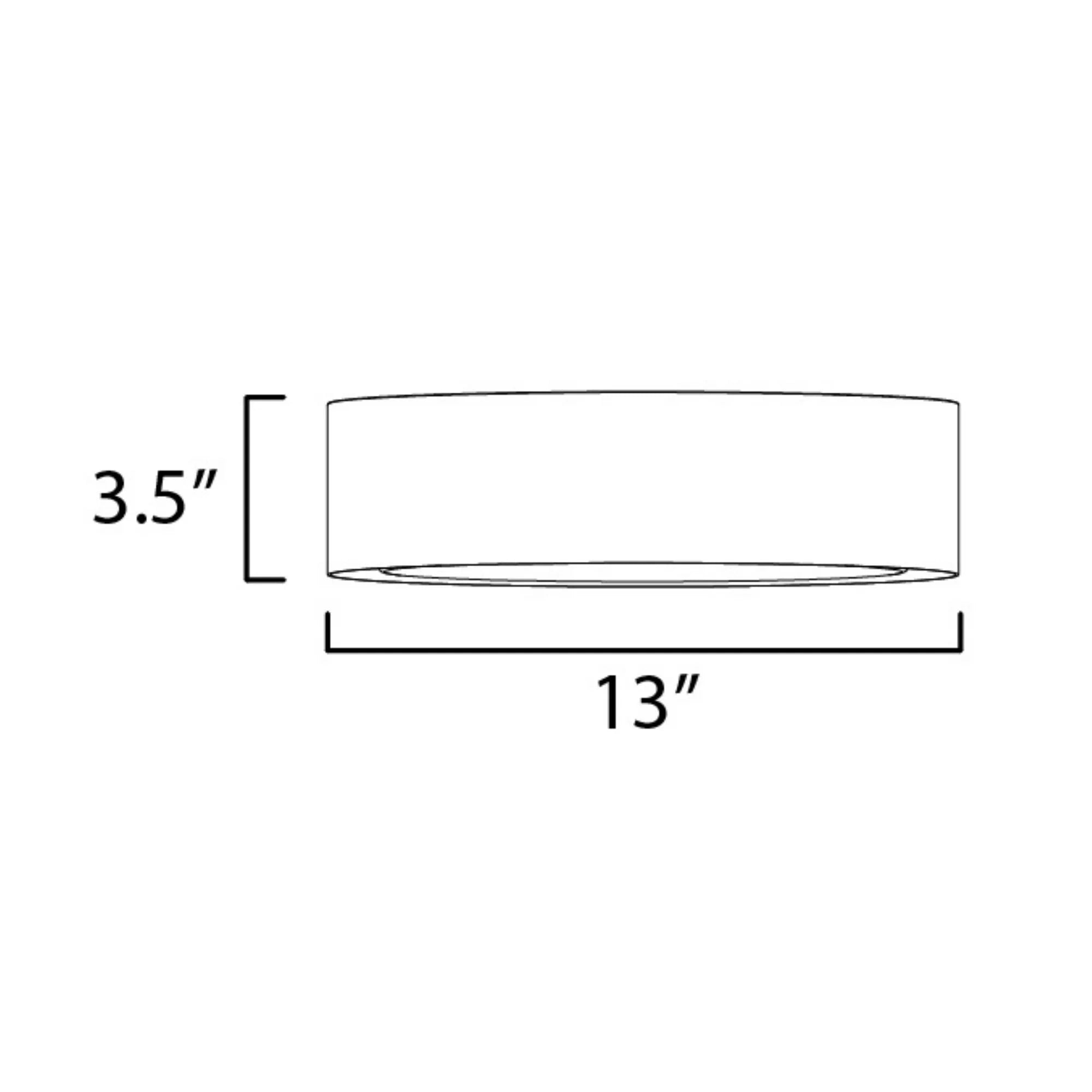 Echo 13" LED Flush Mount, White & Black Finish