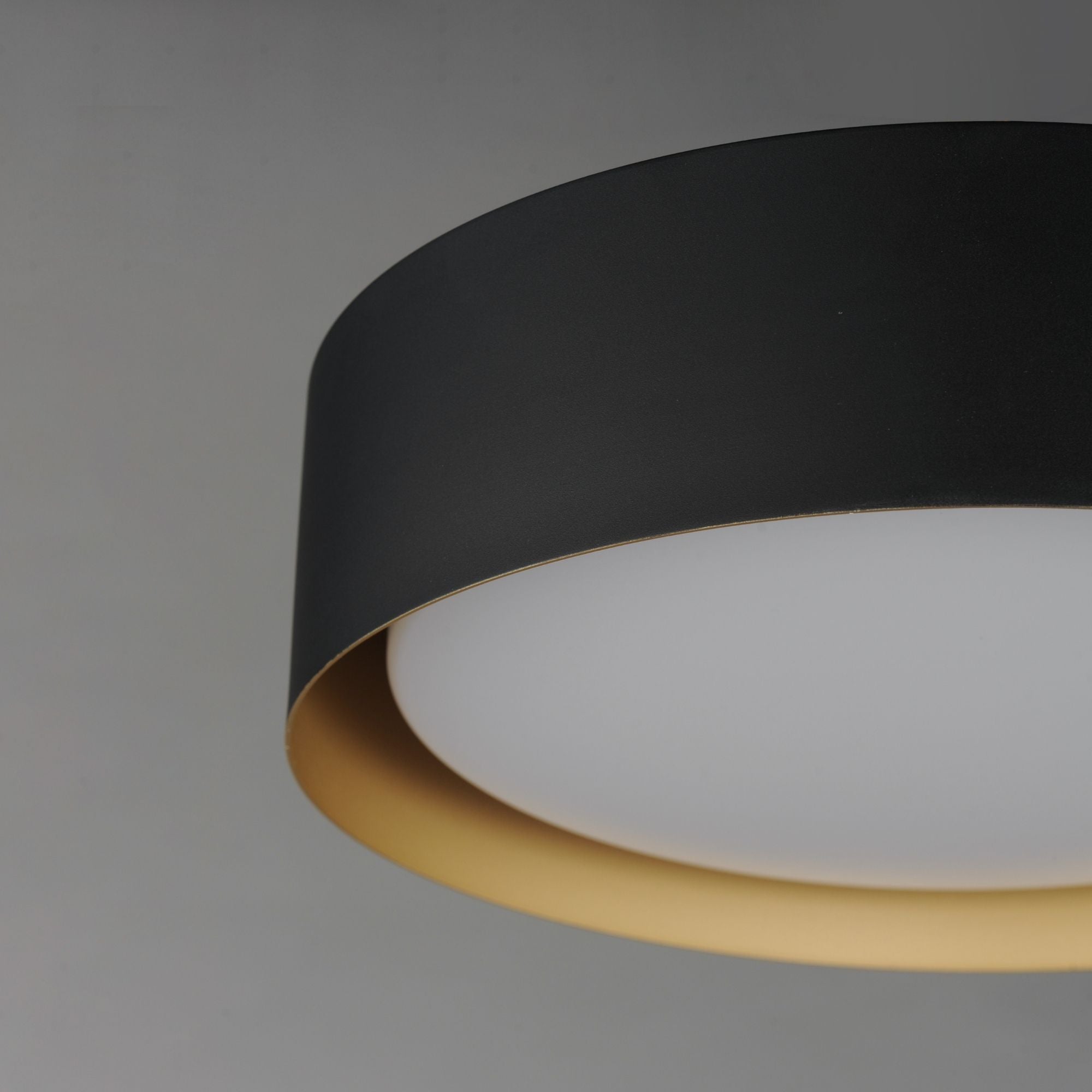Echo 16" LED Flush Mount, Black & Gold Finish