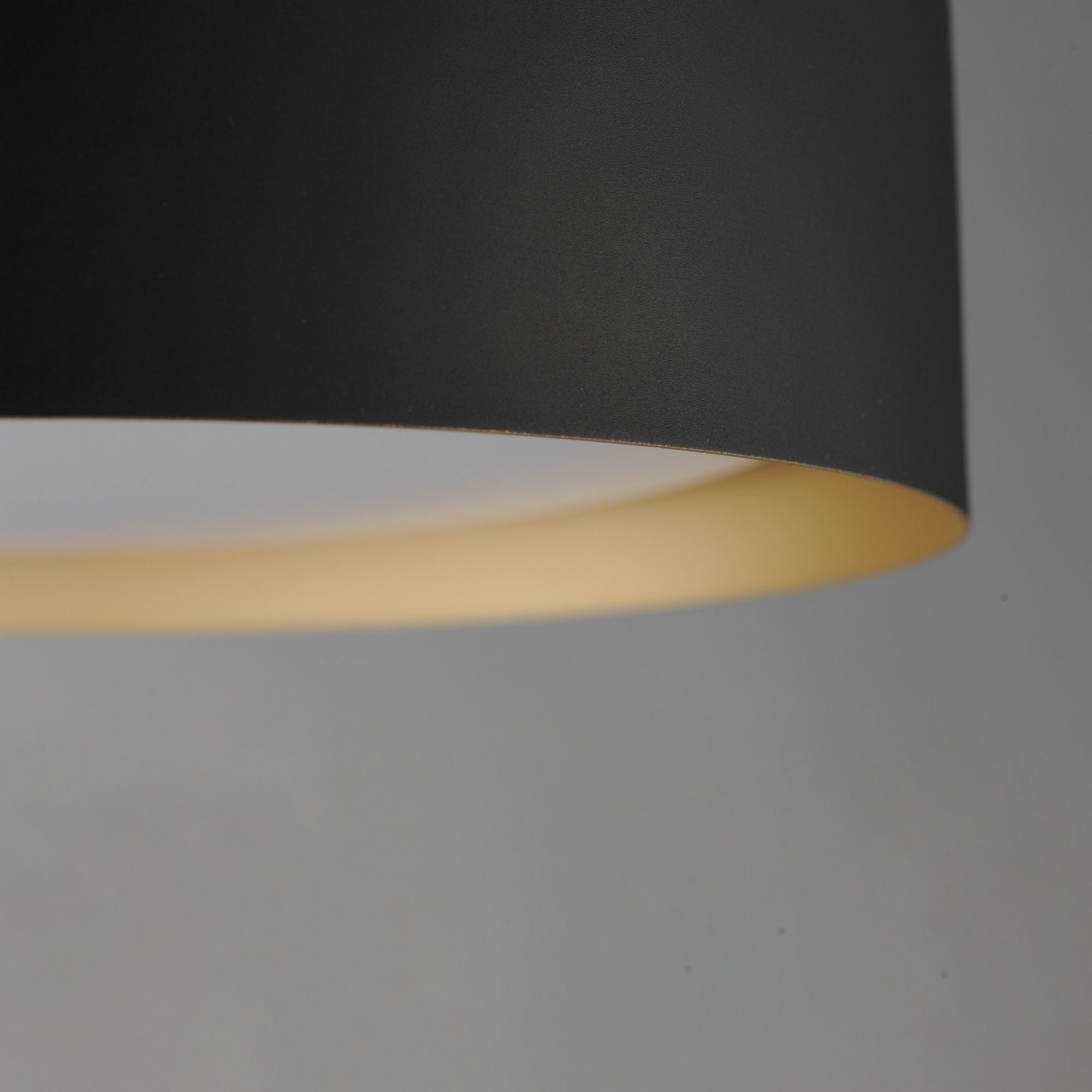 Echo 16" LED Flush Mount, Black & Gold Finish