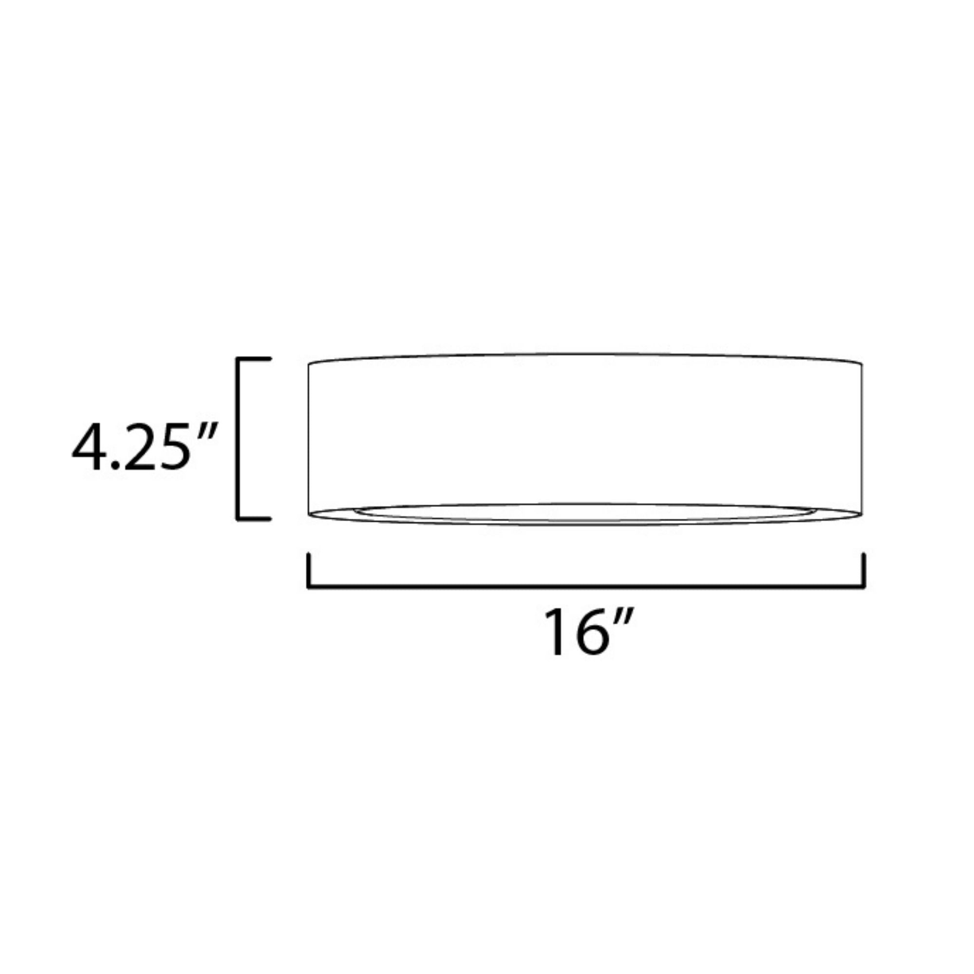 Echo 16" LED Flush Mount, Black & Gold Finish