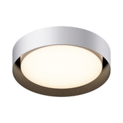 Echo 16" LED Flush Mount, White & Black Finish