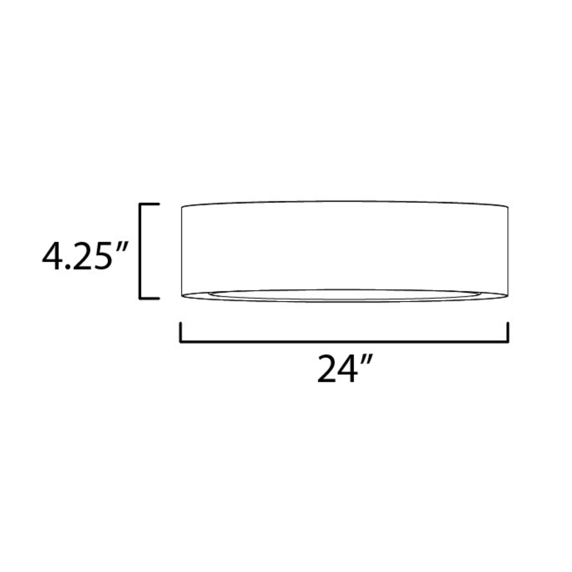 Echo 24" LED Flush Mount, White Finish