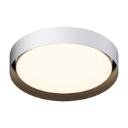 Echo 24" LED Flush Mount, White & Black Finish