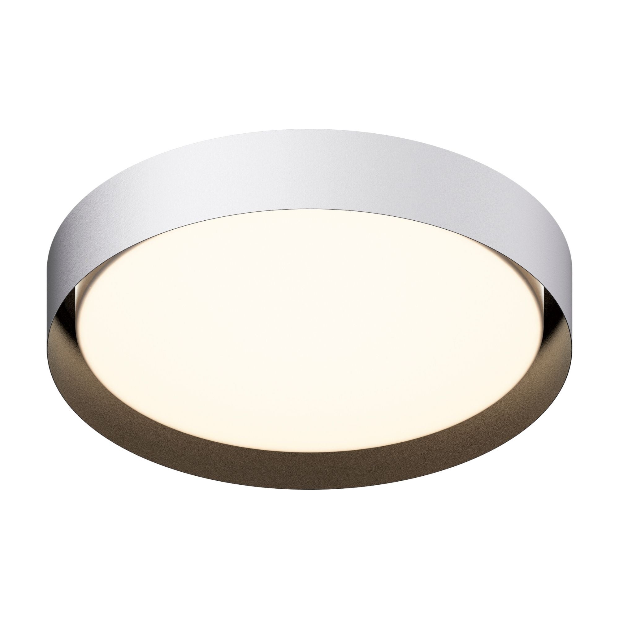 Echo 24" LED Flush Mount, White & Black Finish