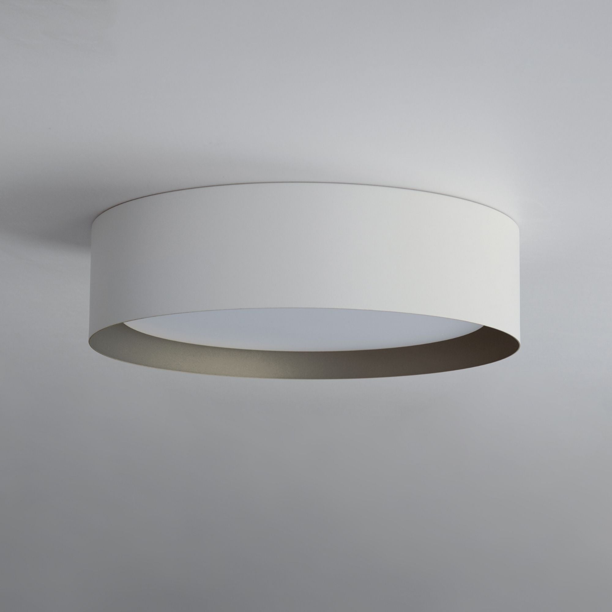 Echo 24" LED Flush Mount, White & Black Finish