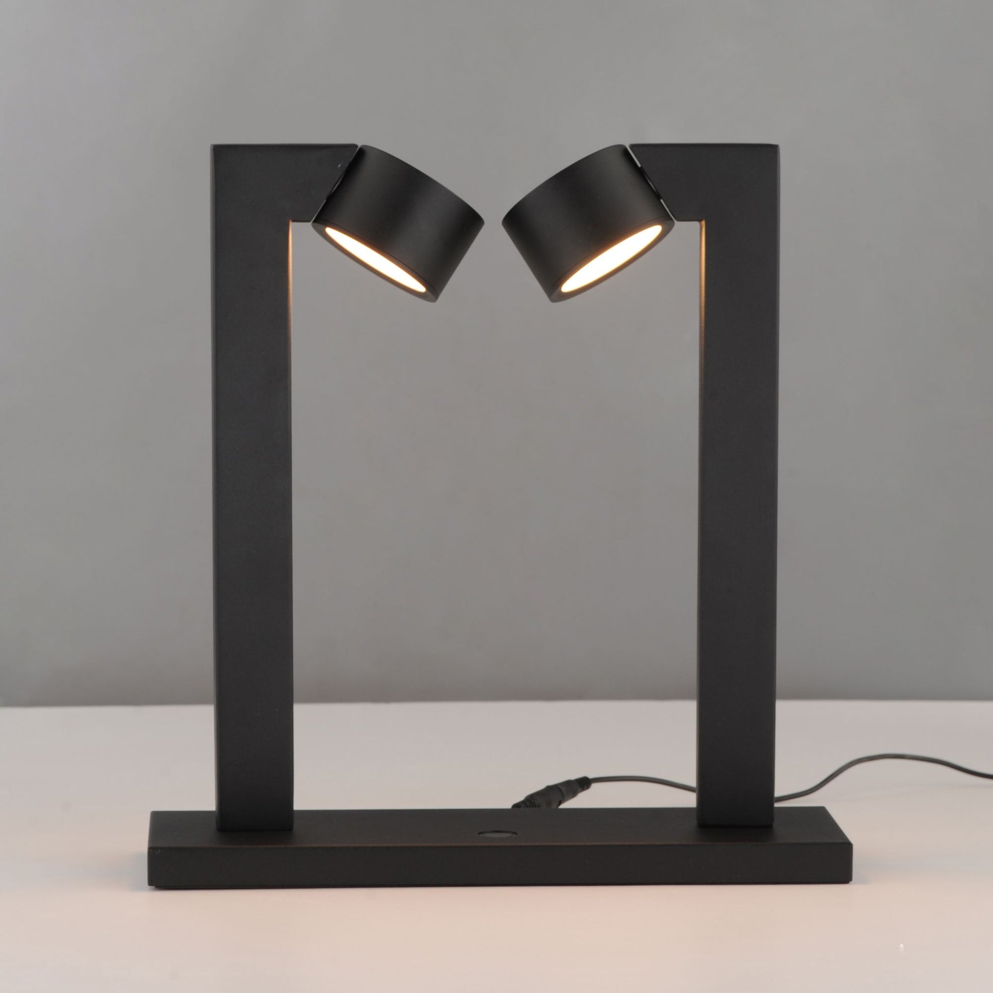 ET2 Lighting - Embrace 15" 2-Light LED Desk Lamp, Black Finish | Bees Lighting
