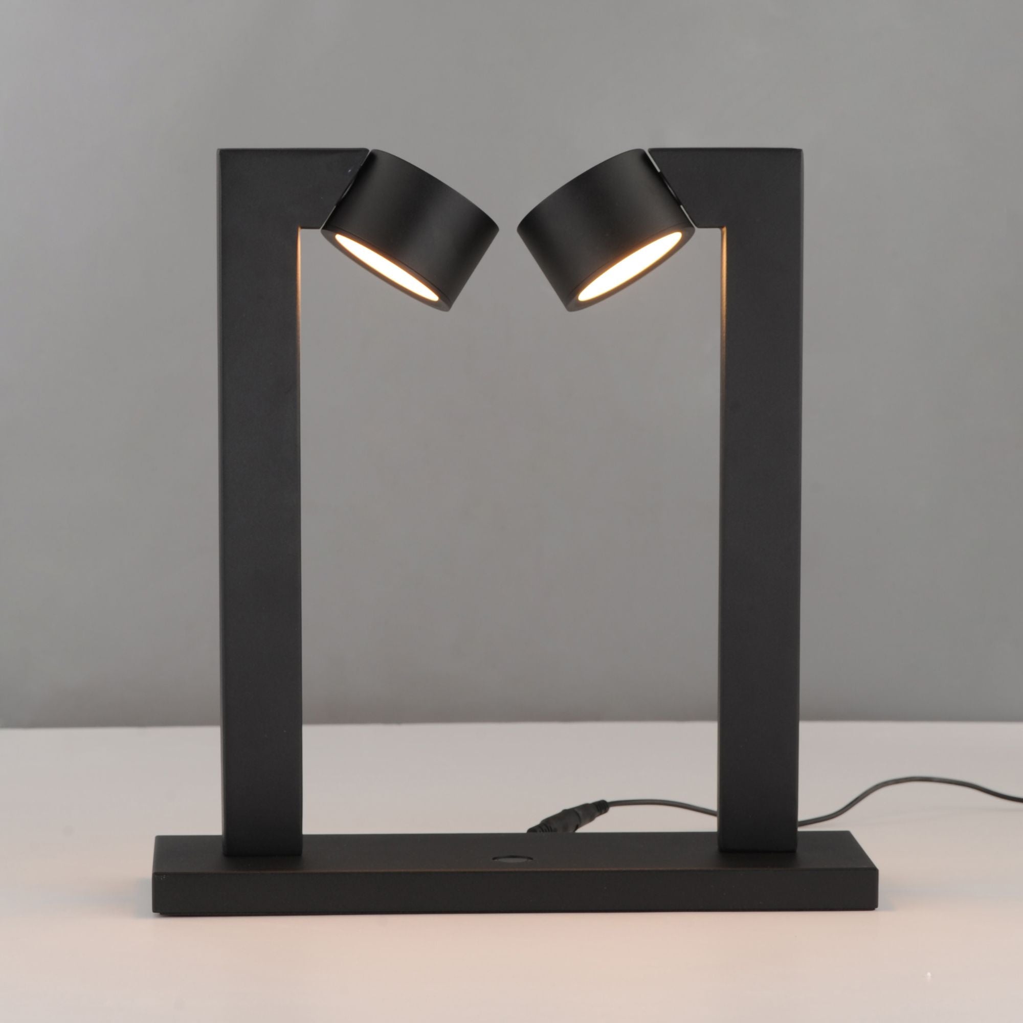 ET2 Lighting - Embrace 15" 2-Light LED Desk Lamp, Black Finish | Bees Lighting