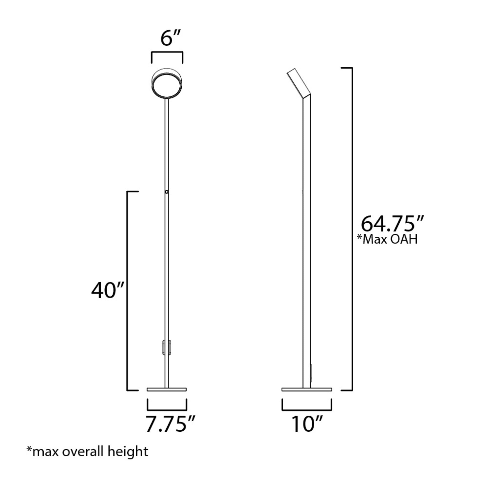 ET2 Lighting - Embrace 65" LED Adjustable Floor Lamp, Black Finish | Bees Lighting