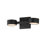 ET2 Lighting - Embrace 14" 2-Light LED Wall Sconce, Black Finish | Bees Lighting