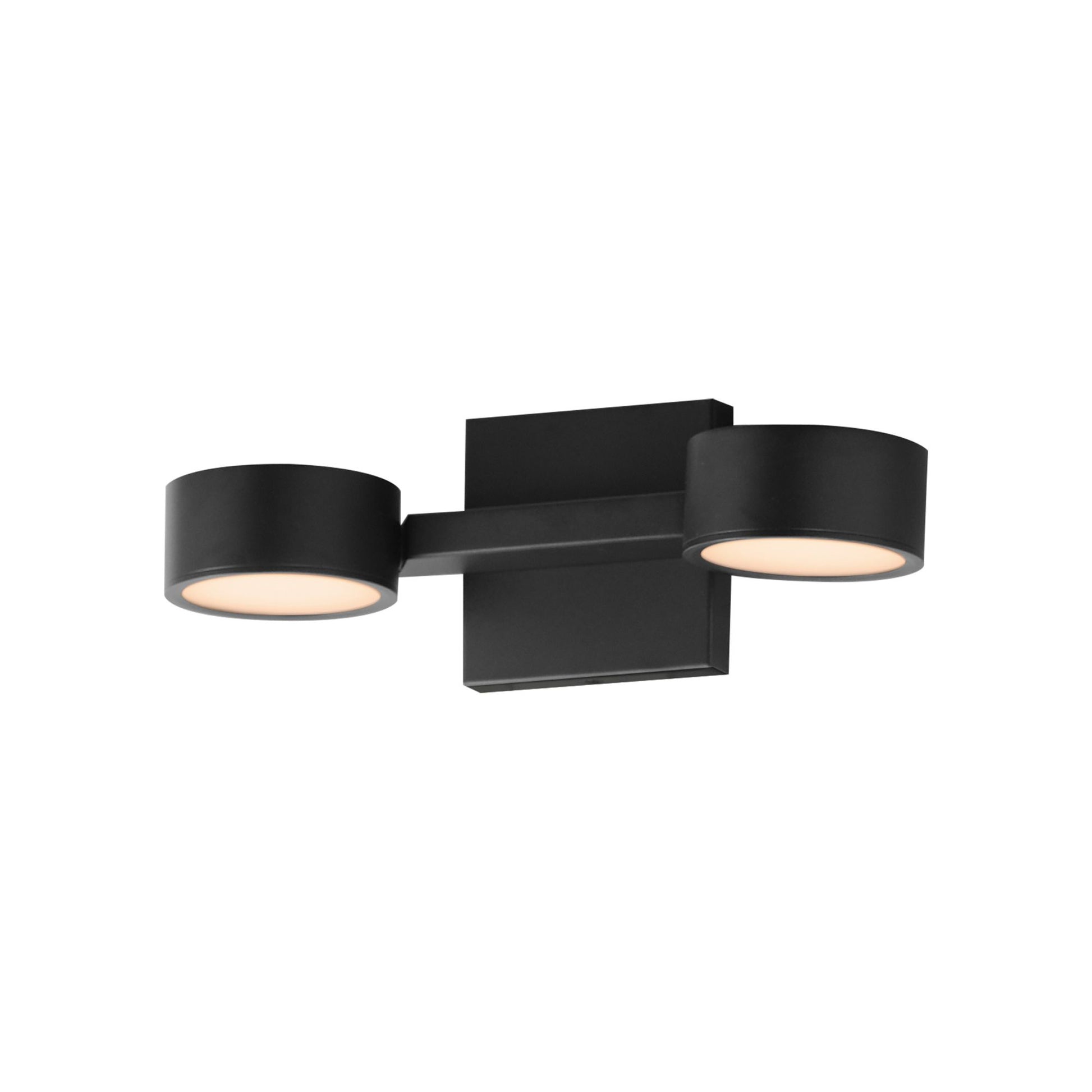 ET2 Lighting - Embrace 14" 2-Light LED Wall Sconce, Black Finish | Bees Lighting