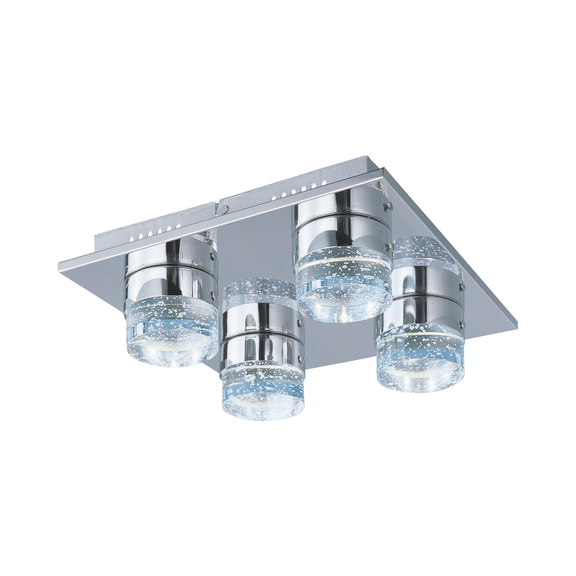 Fizz IV 13" 4-Light LED Flush Mount, Polished Chrome Finish