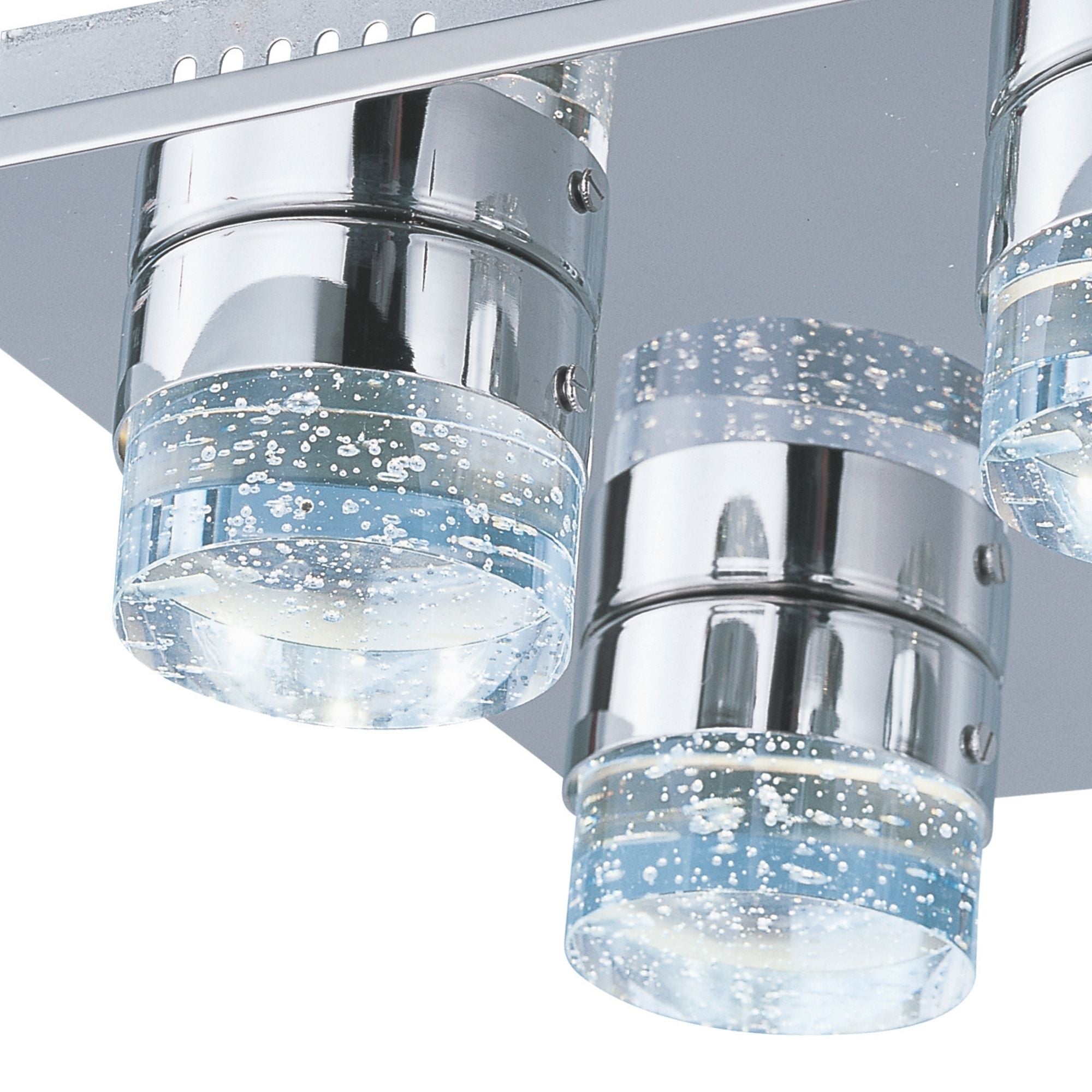 Fizz IV 13" 4-Light LED Flush Mount, Polished Chrome Finish