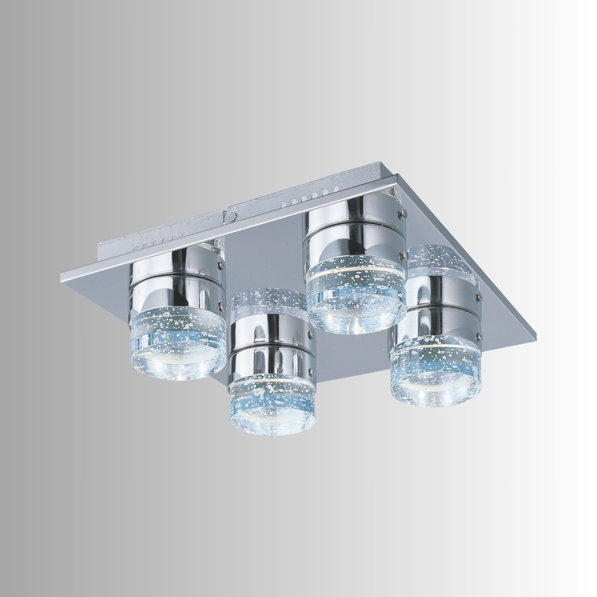 Fizz IV 13" 4-Light LED Flush Mount, Polished Chrome Finish