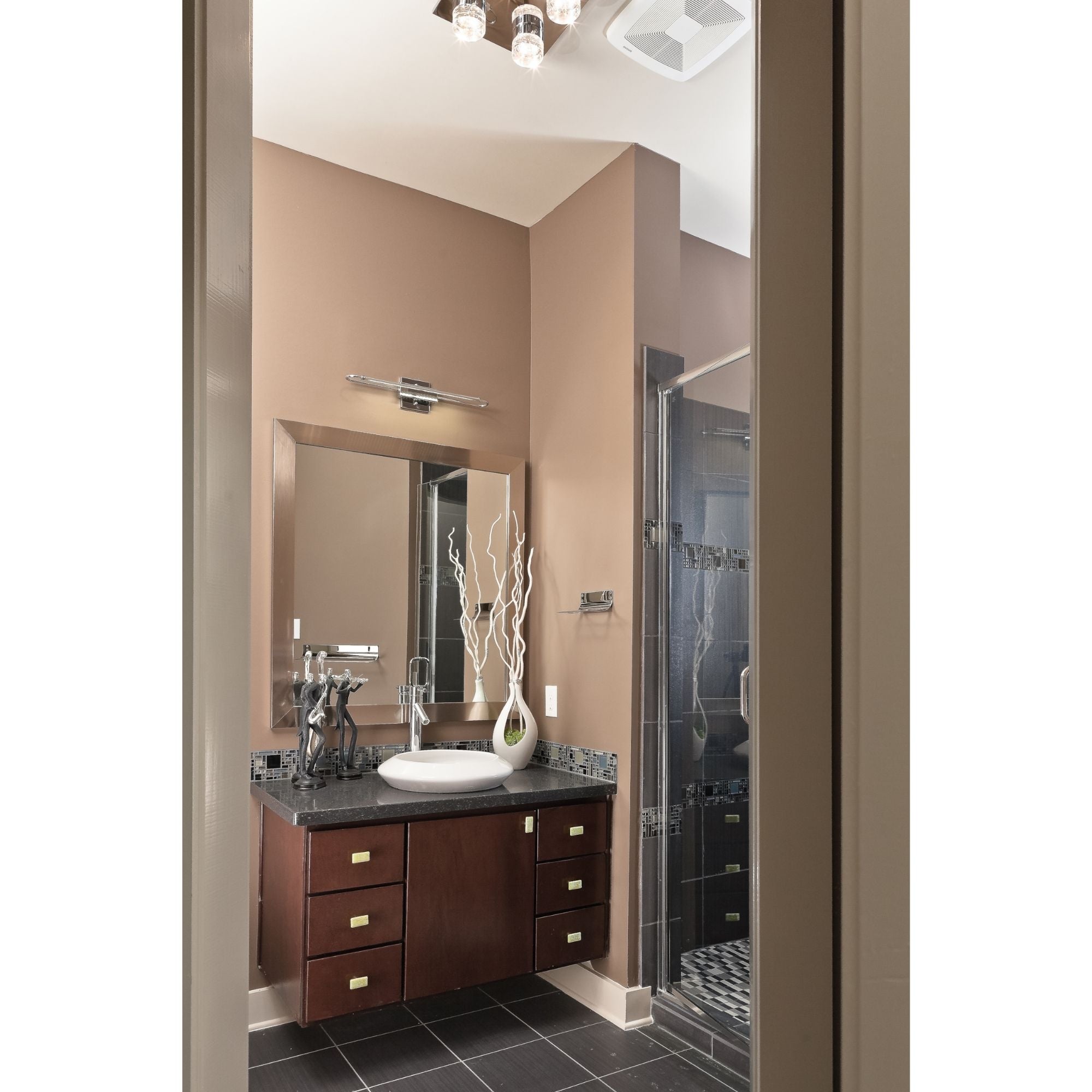 Fizz IV 13" 4-Light LED Flush Mount, Polished Chrome Finish