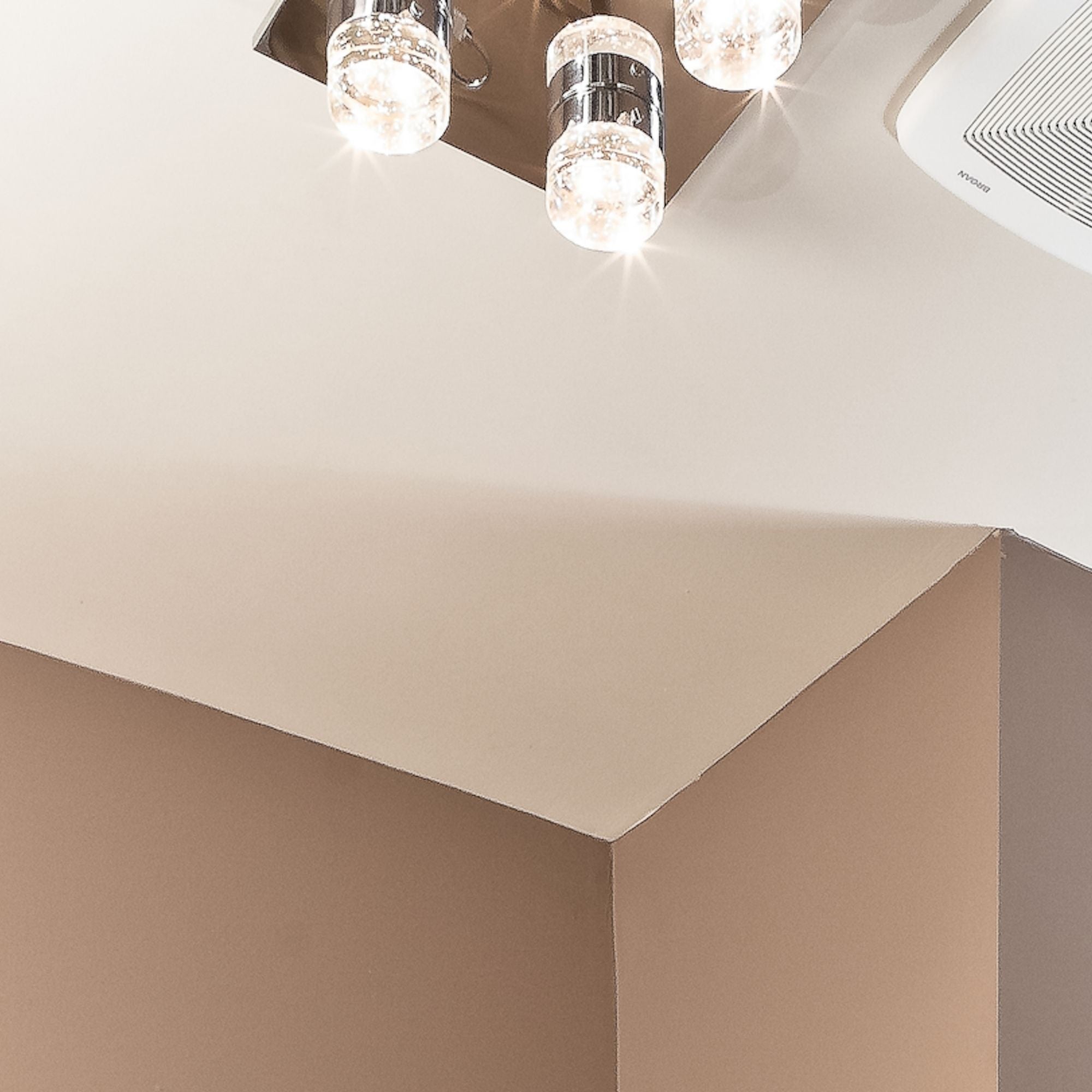 Fizz IV 13" 4-Light LED Flush Mount, Polished Chrome Finish
