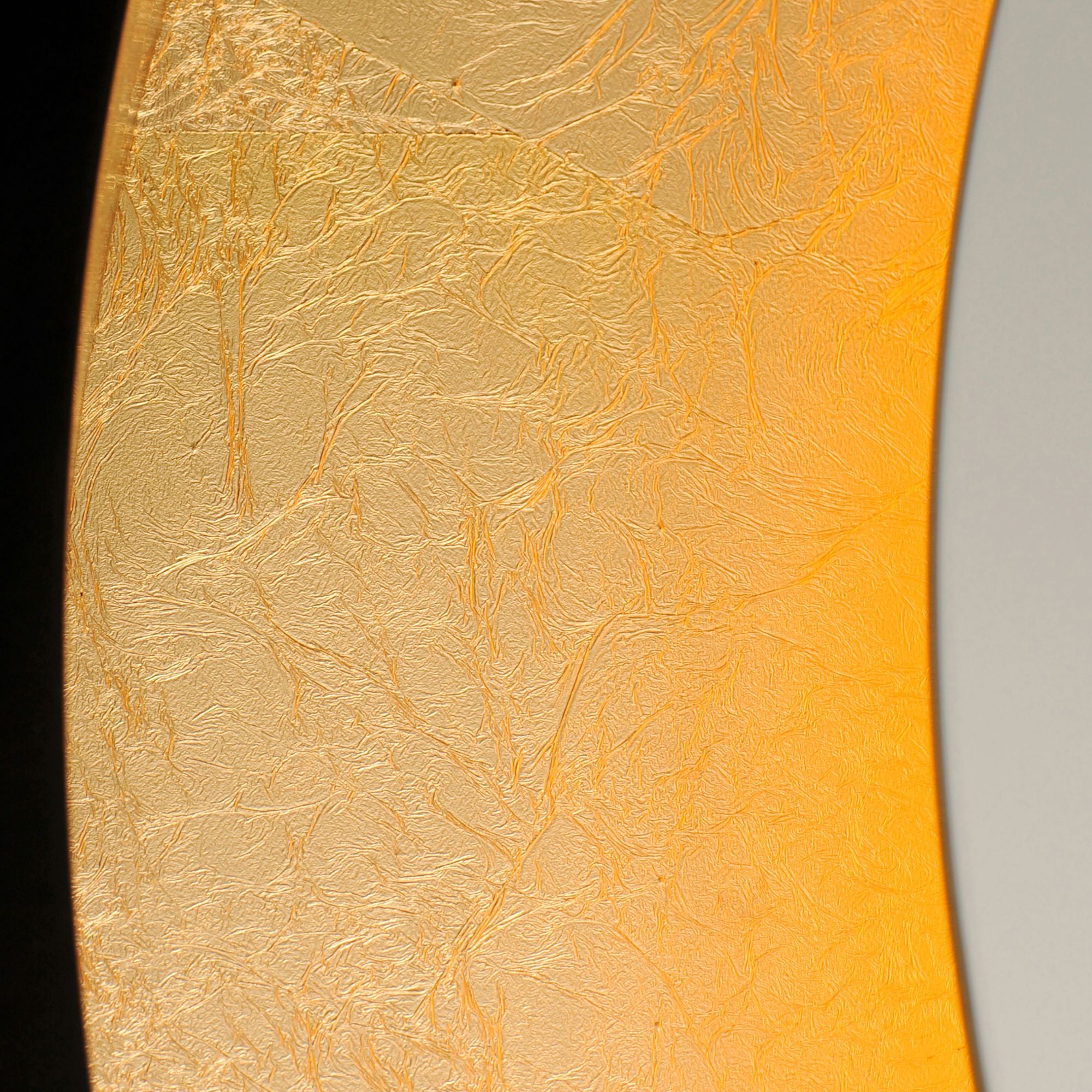 Floating 23.5" Round LED Mirror, Gold Leaf & Black Finish