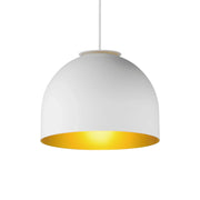 Foster 10" Mini LED Pendant, White & Gold Finish