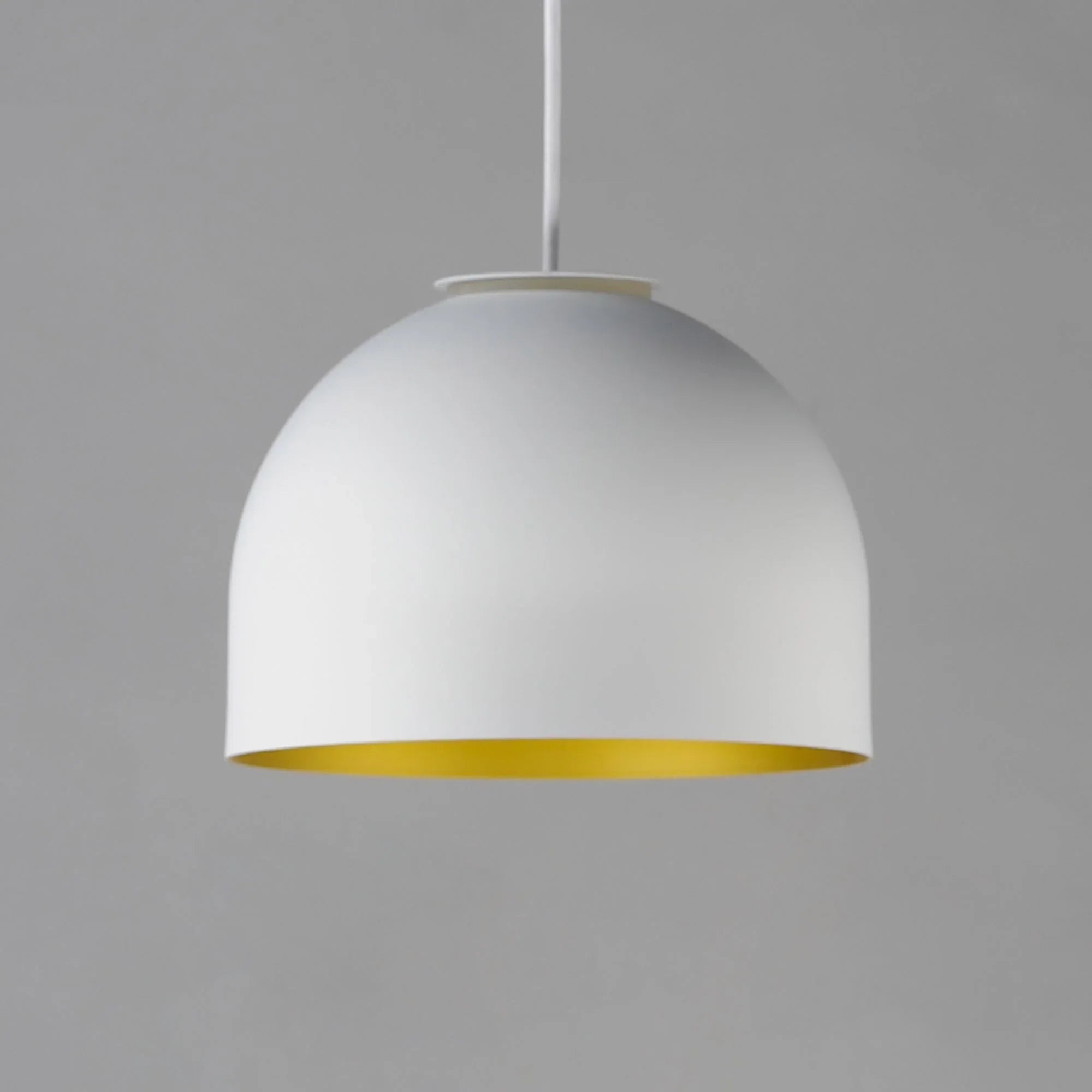 Foster 10" Mini LED Pendant, White & Gold Finish