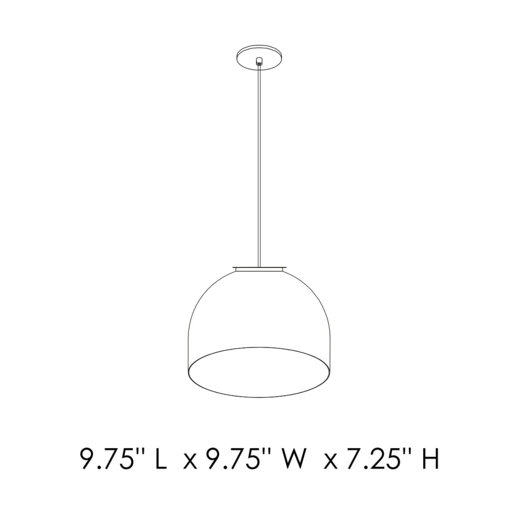 Foster 10" Mini LED Pendant, White & Gold Finish