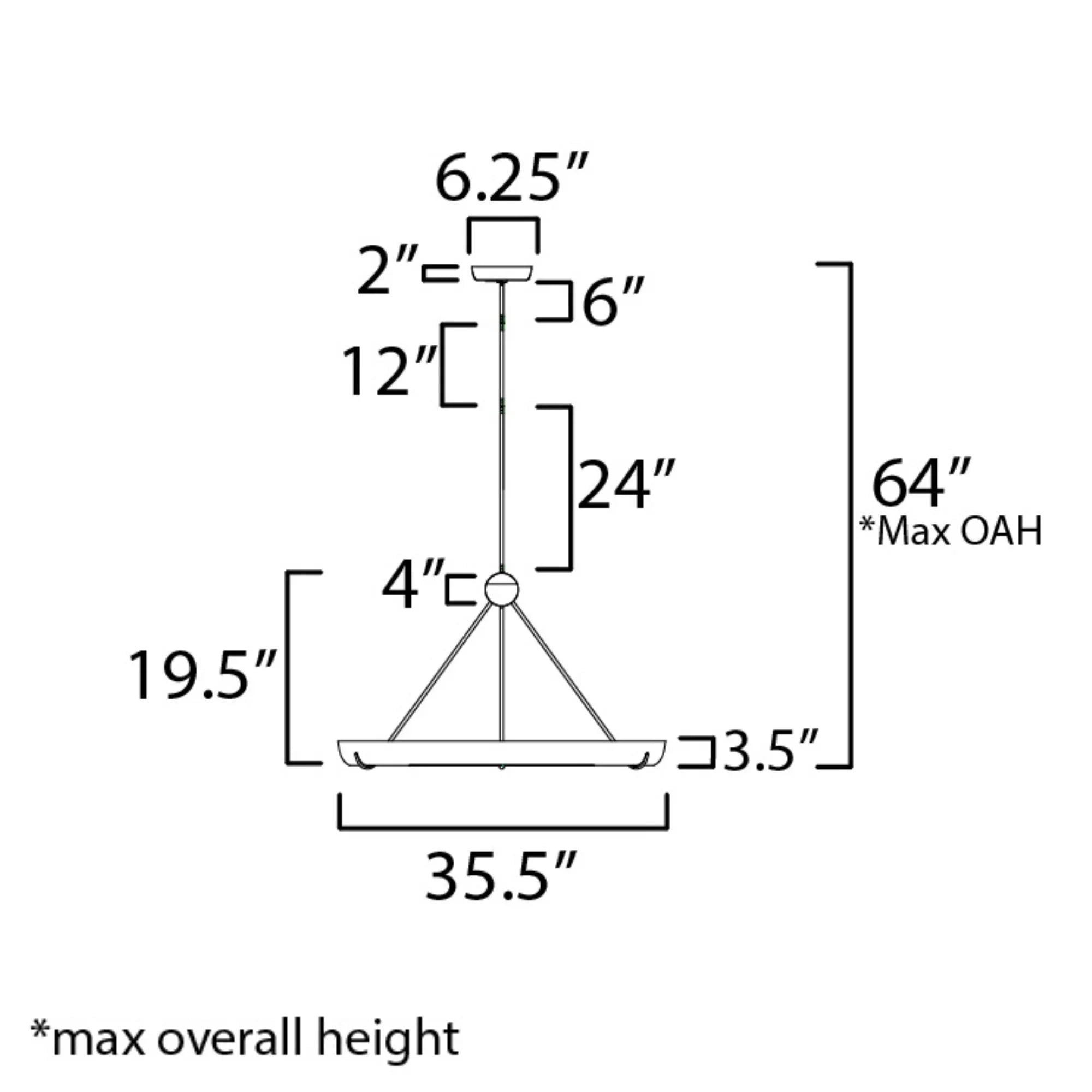 ET2 Lighting - Geist 36" LED Pendant, Textured White Finish | Bees Lighting