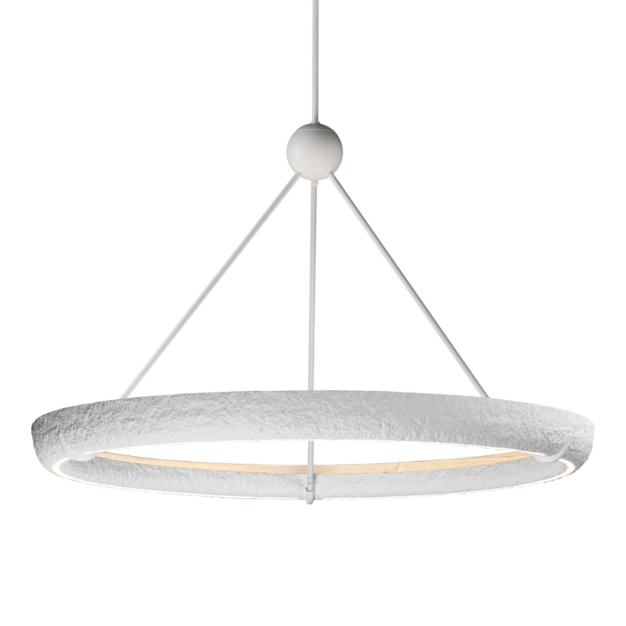 Geist 48" LED Pendant, Textured White Finish