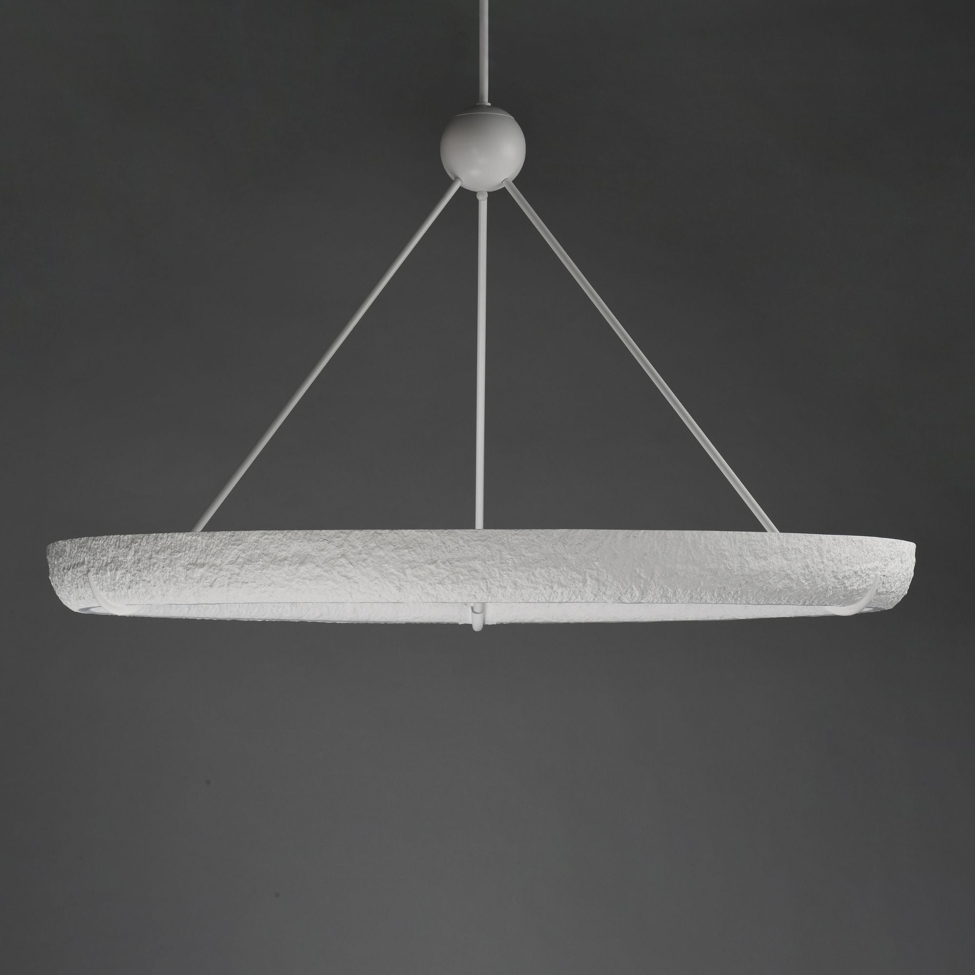 Geist 48" LED Pendant, Textured White Finish