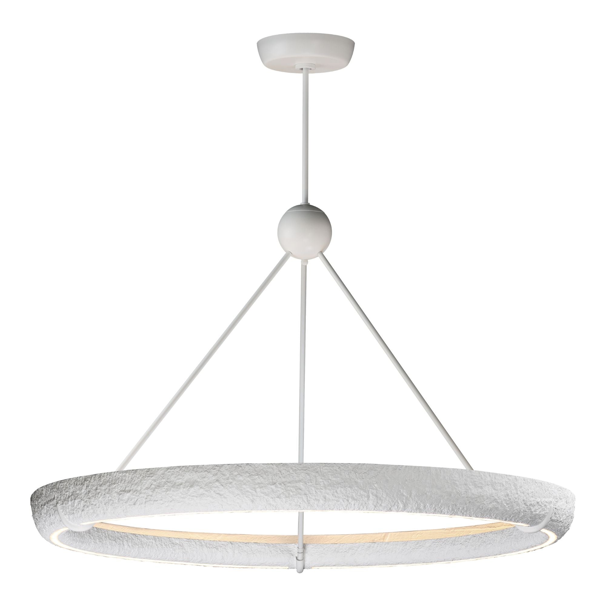 Geist 48" LED Pendant, Textured White Finish