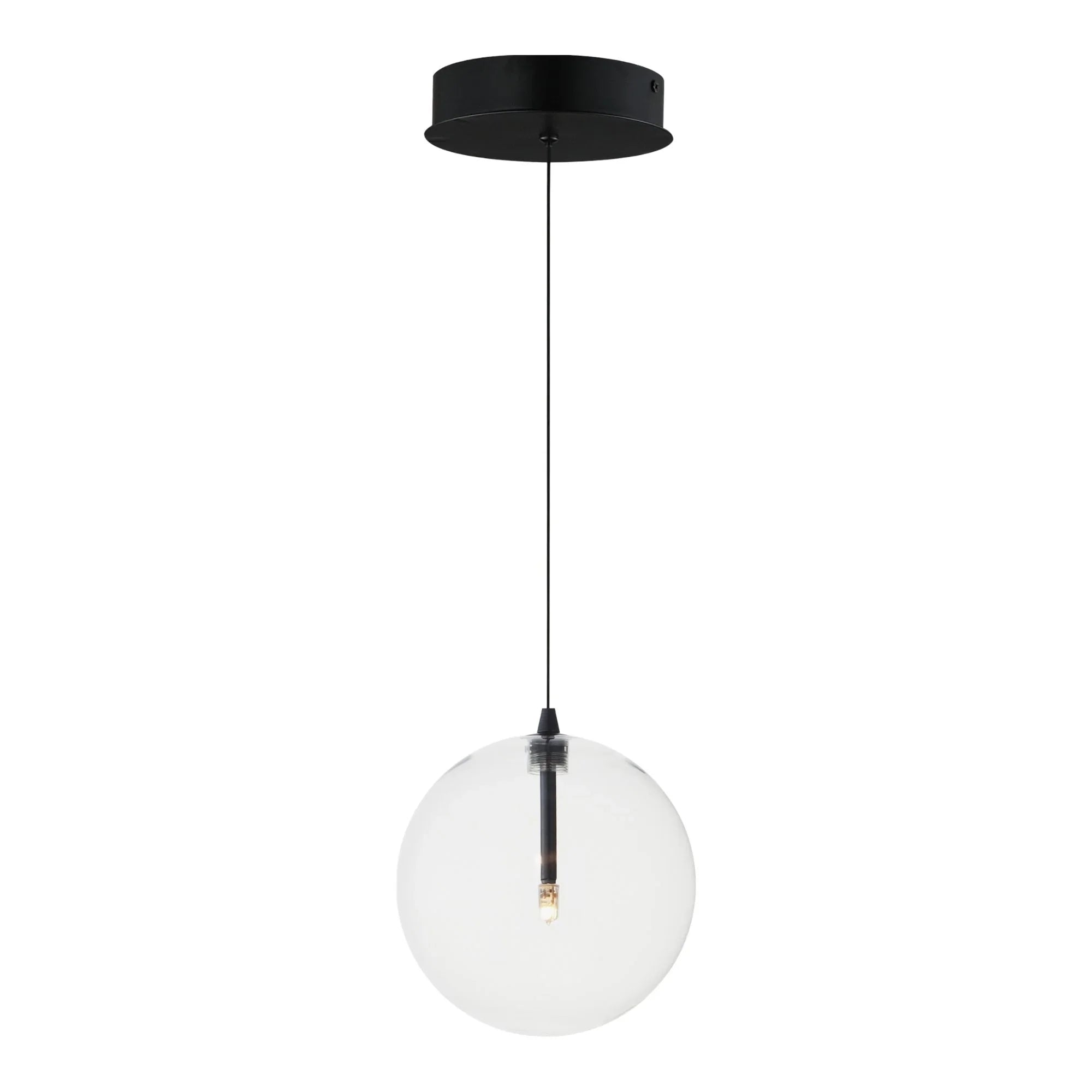 ET2 Lighting - Global 7" Mini LED Pendant, Black Finish | Bees Lighting