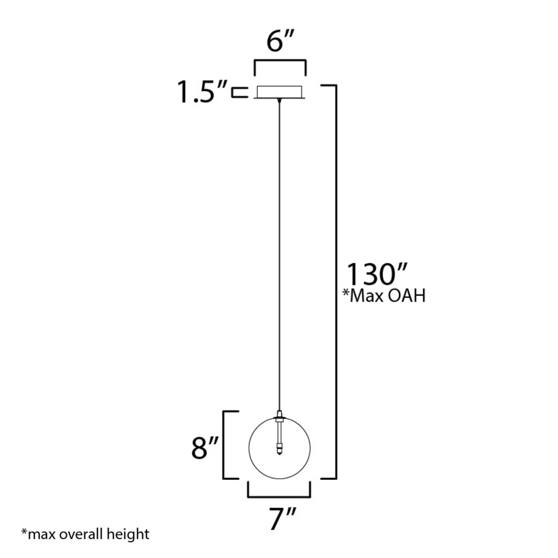 ET2 Lighting - Global 7" Mini LED Pendant, Black Finish | Bees Lighting