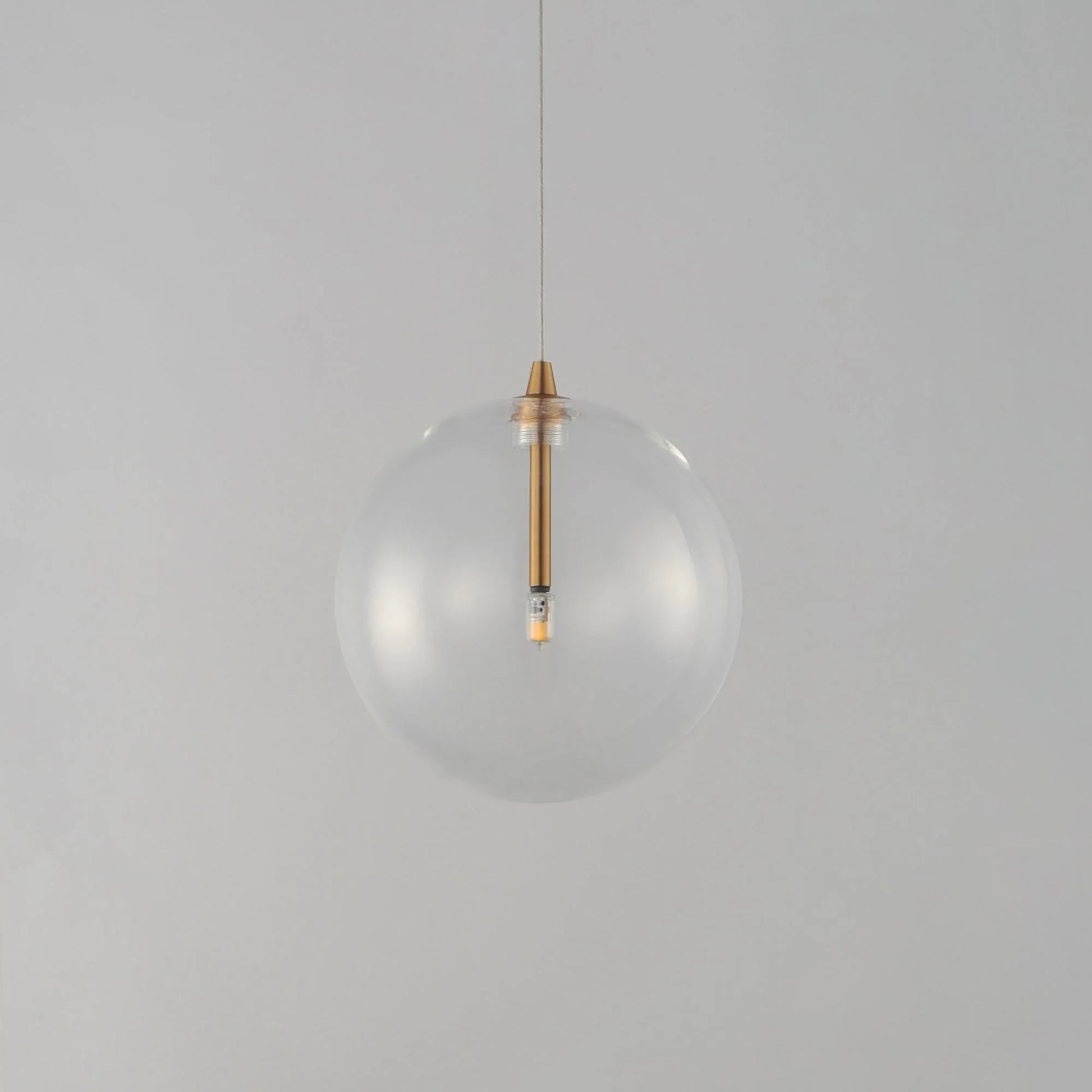ET2 Lighting - Global 7" Mini LED Pendant, Natural Aged Brass Finish | Bees Lighting