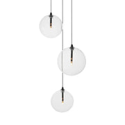 Global 12" 3-Light LED Pendant, Black Finish