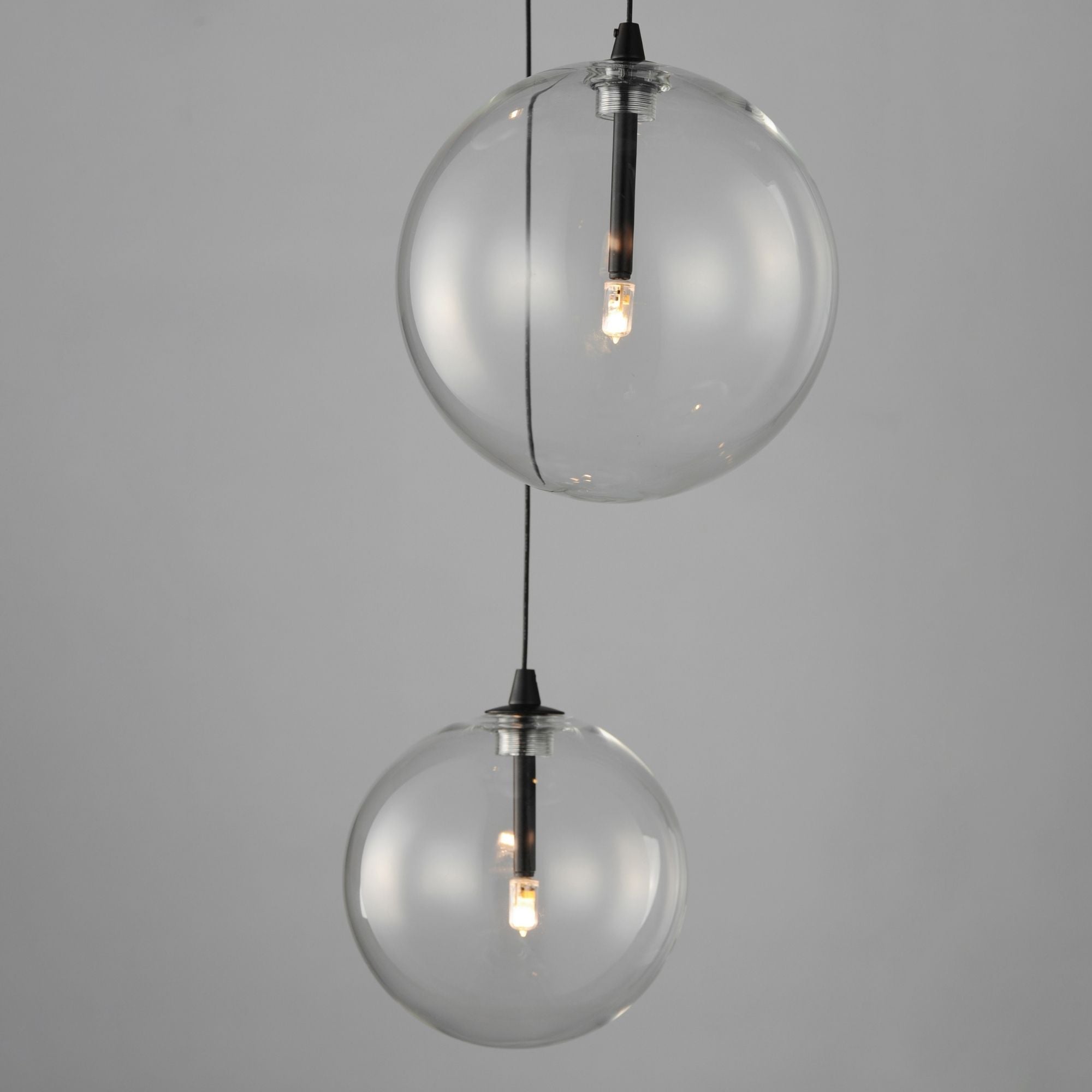Global 12" 3-Light LED Pendant, Black Finish