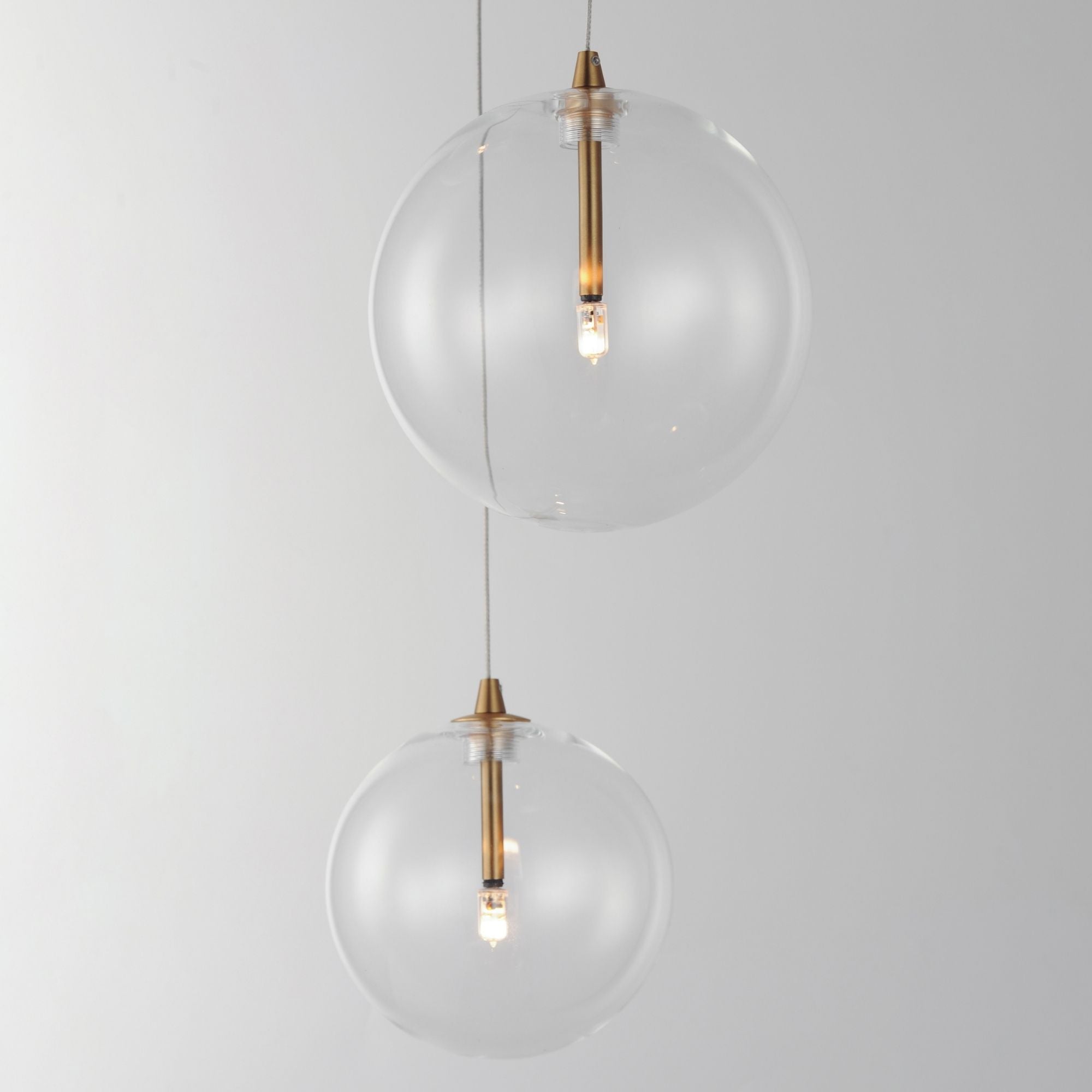 Global 12" 3-Light LED Pendant, Natural Aged Brass Finish