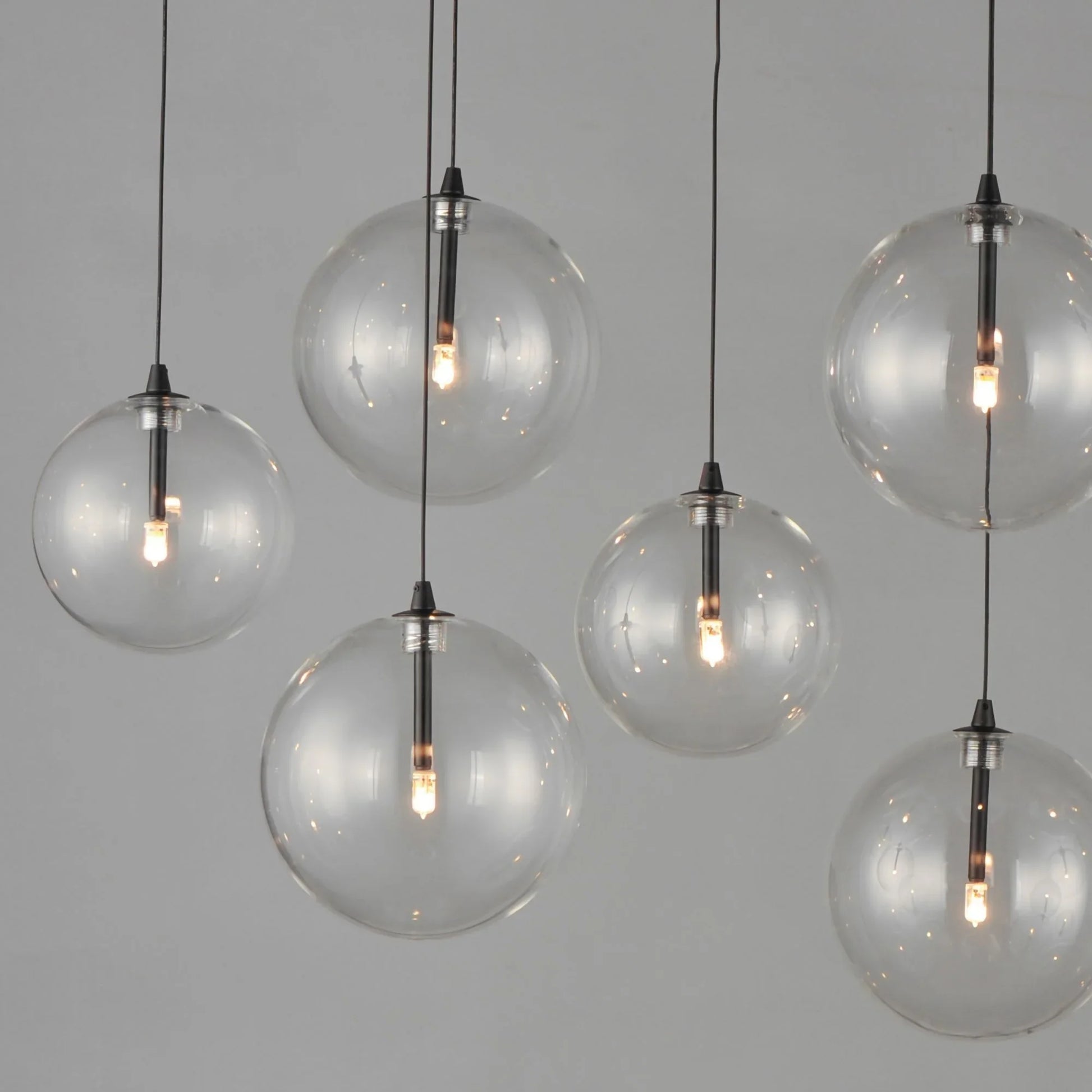 ET2 Lighting - Global 42" 10-Light Linear LED Pendant, Black Finish | Bees Lighting