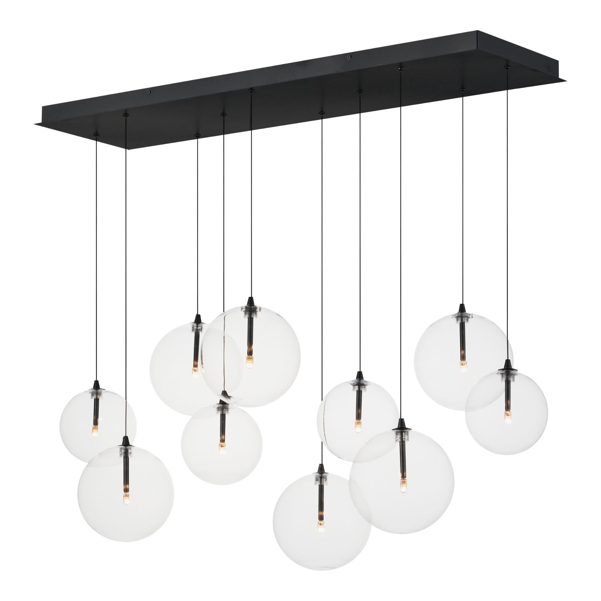 ET2 Global 41.75 in. 10-Light Pendant, Black
