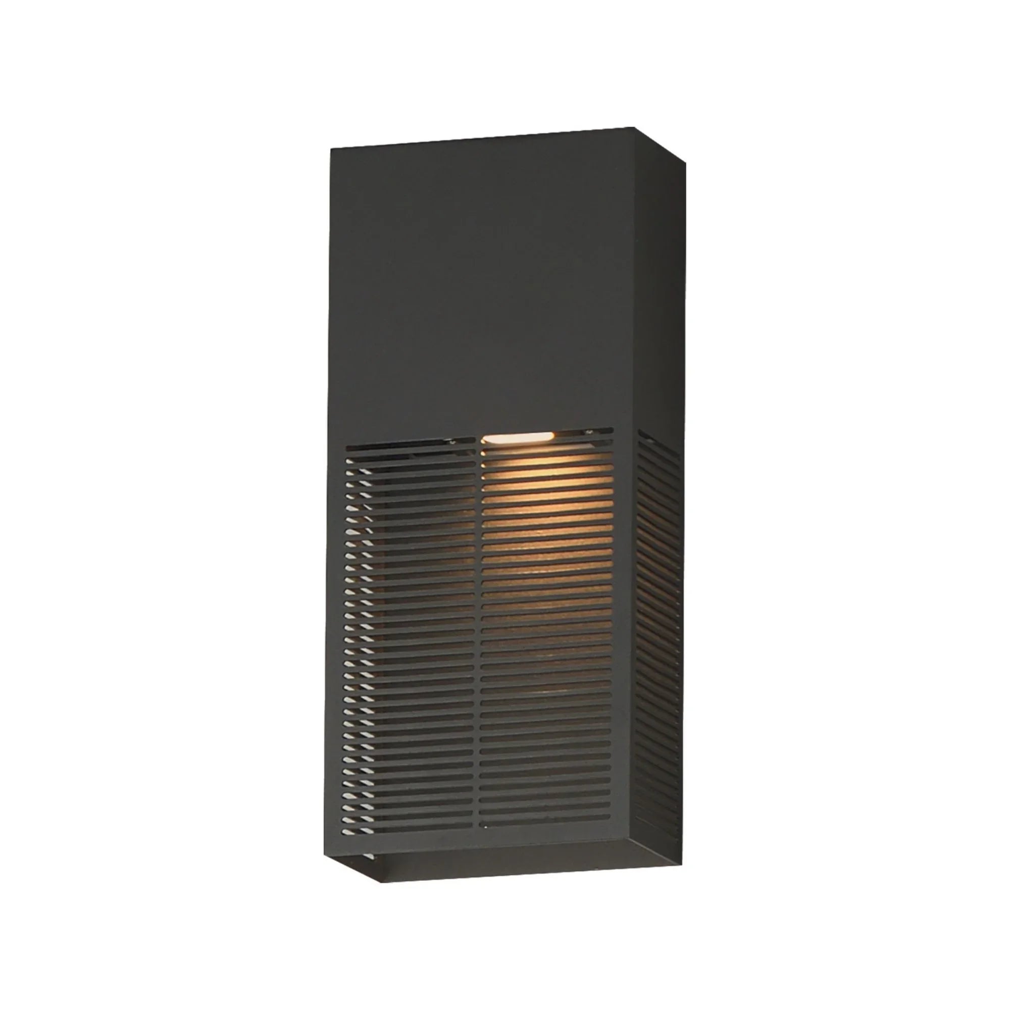 Grate 14" LED Outdoor Wall Sconce, Architectural Bronze Finish
