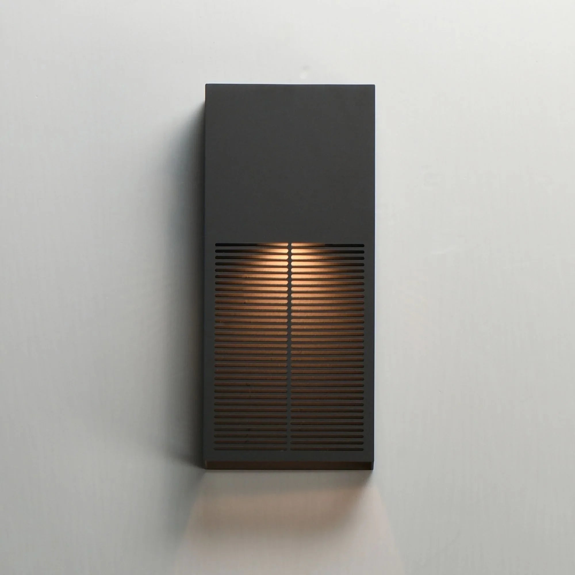 Grate 14" LED Outdoor Wall Sconce, Architectural Bronze Finish