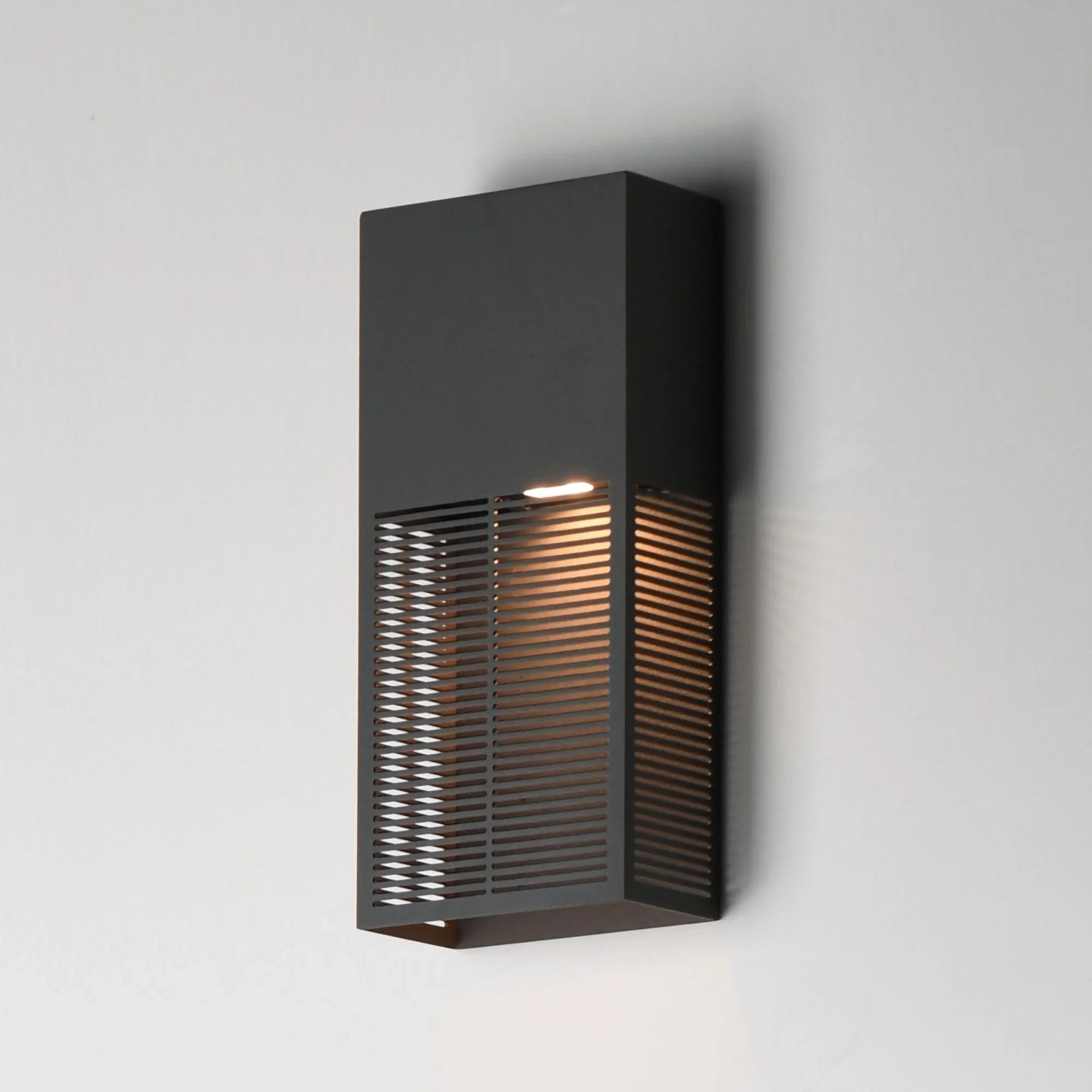 Grate 14" LED Outdoor Wall Sconce, Architectural Bronze Finish