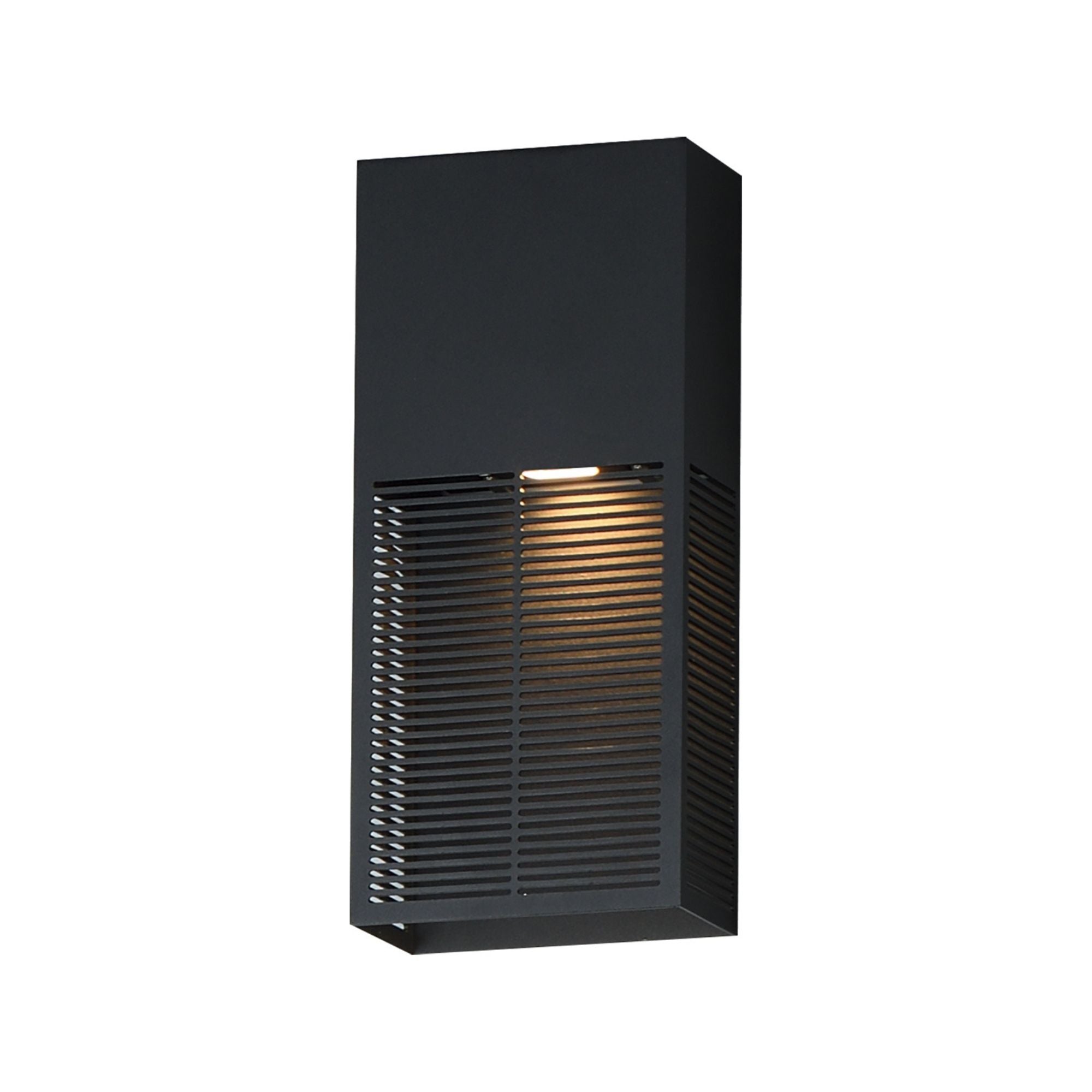 Grate 14" LED Outdoor Wall Sconce, Black Finish