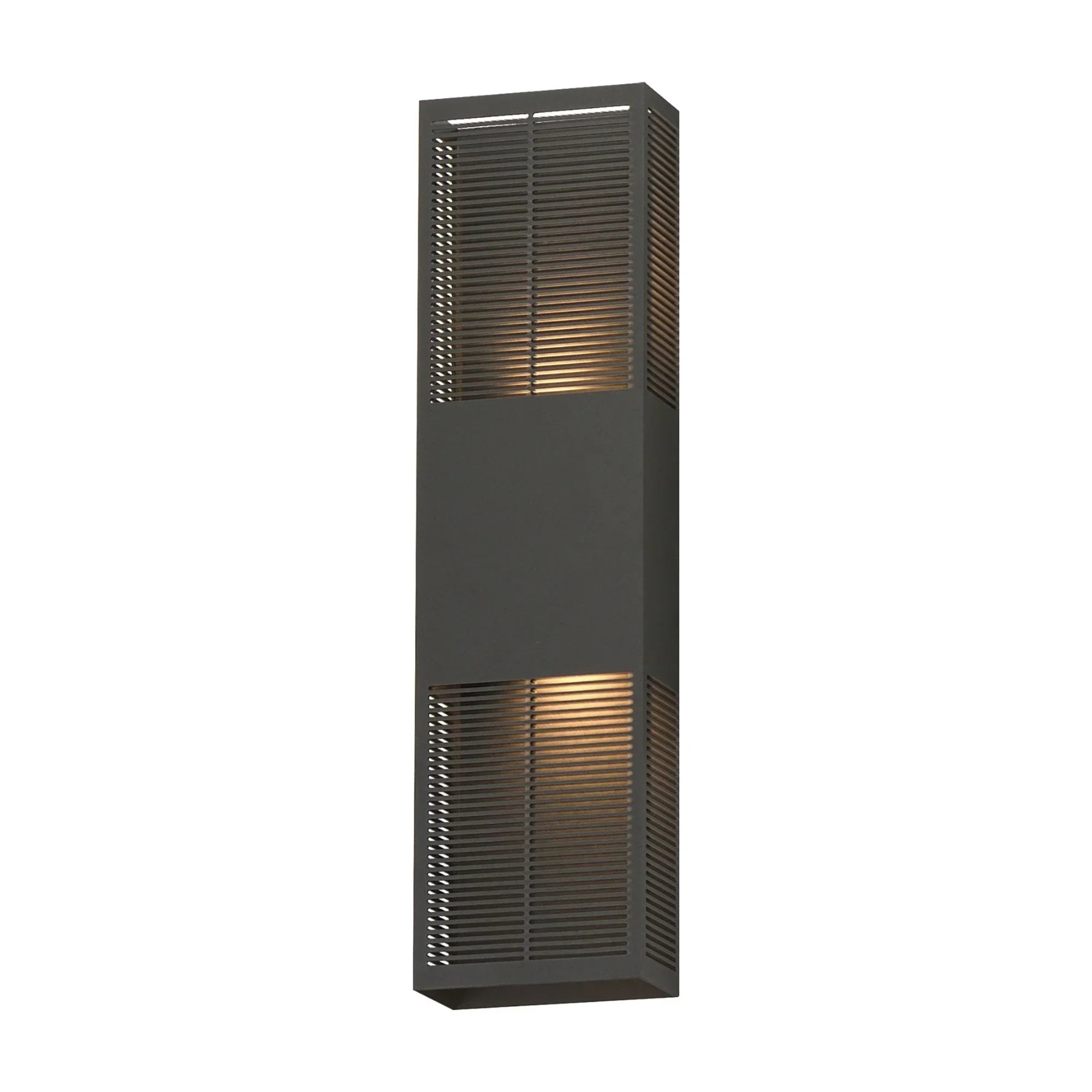 Grate 24" 2-Light LED Outdoor Wall Sconce, Architectural Bronze Finish