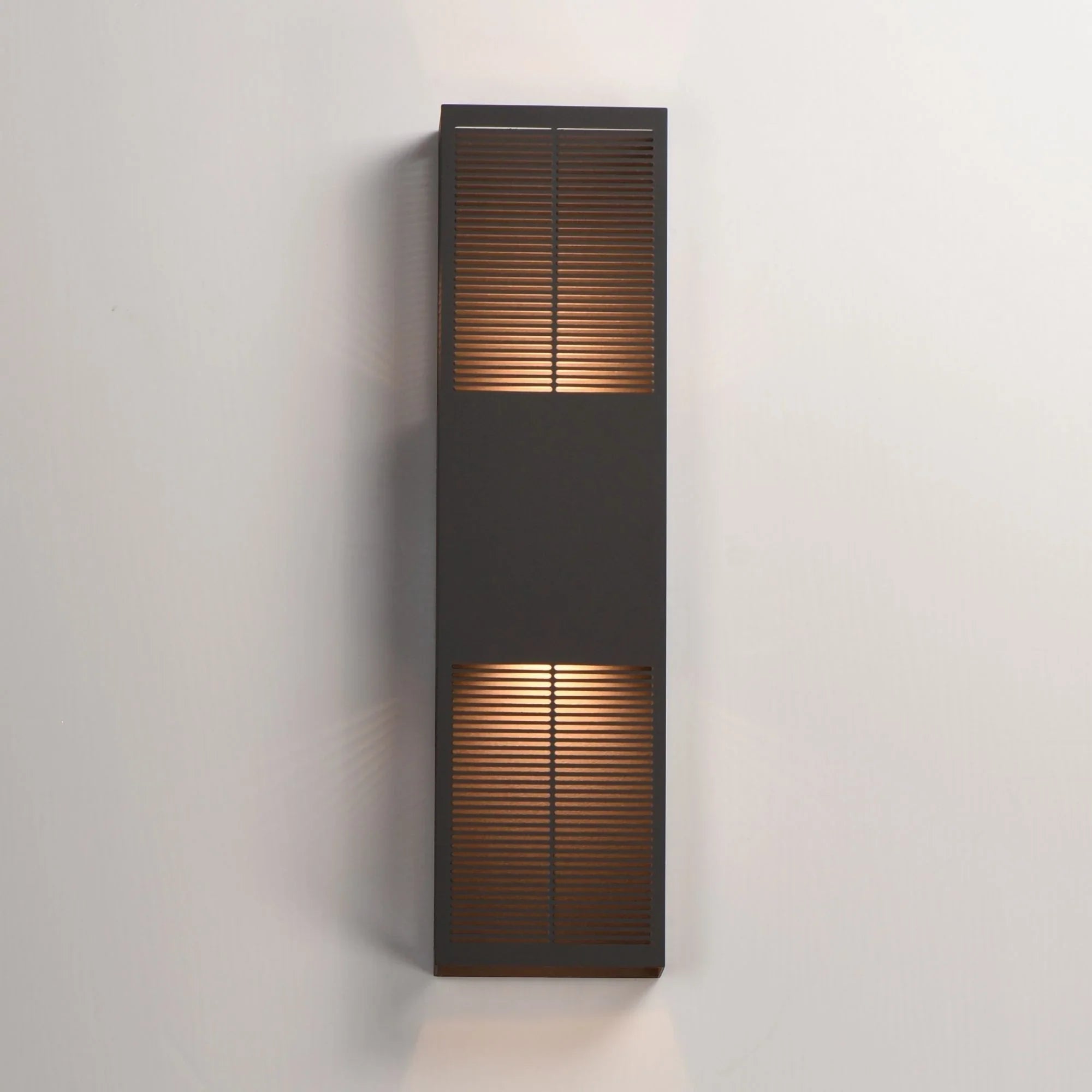 Grate 24" 2-Light LED Outdoor Wall Sconce, Architectural Bronze Finish